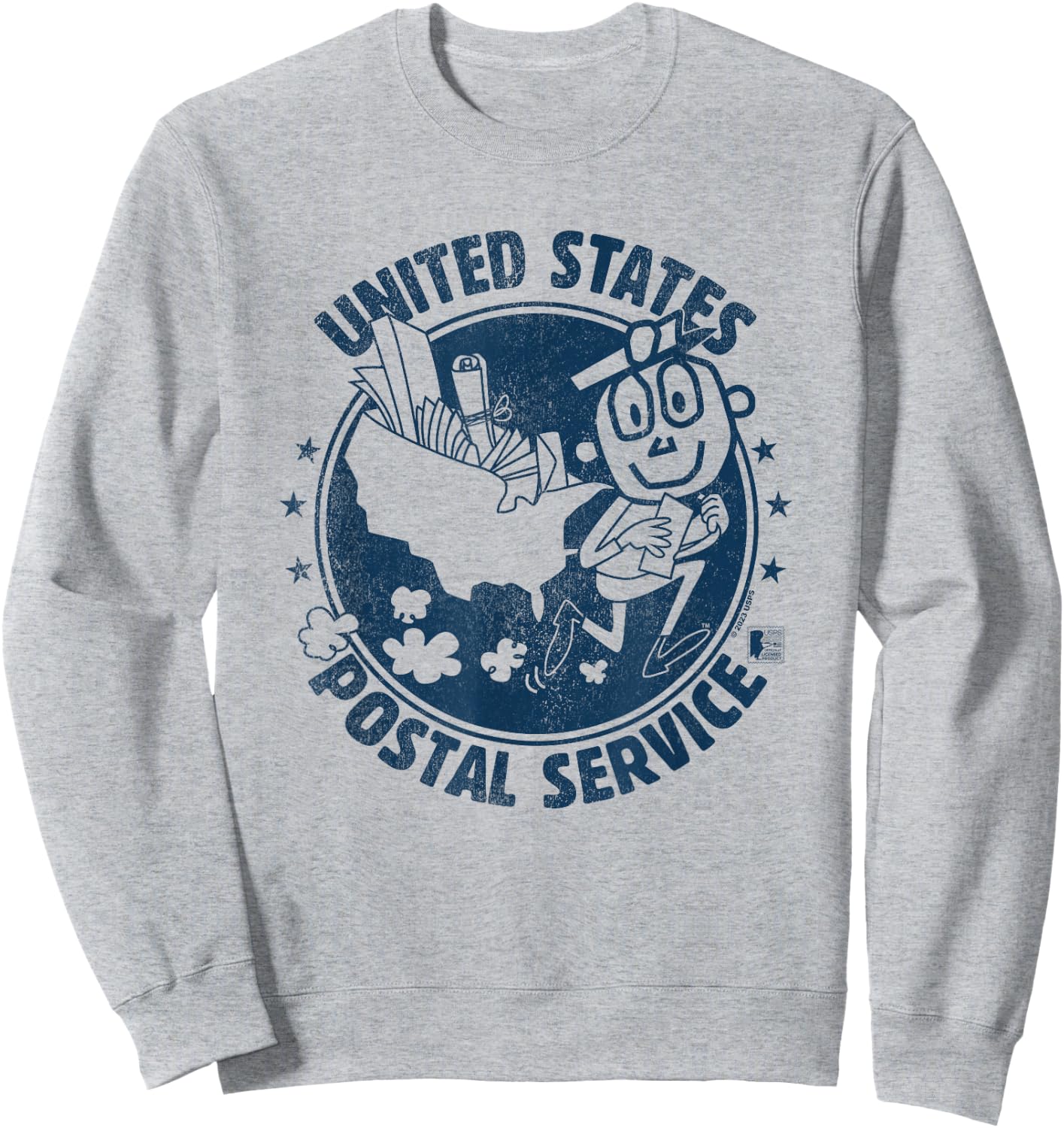 USPS Mr Zip US Postal Service Sweatshirt - Sweatshirt | Ash