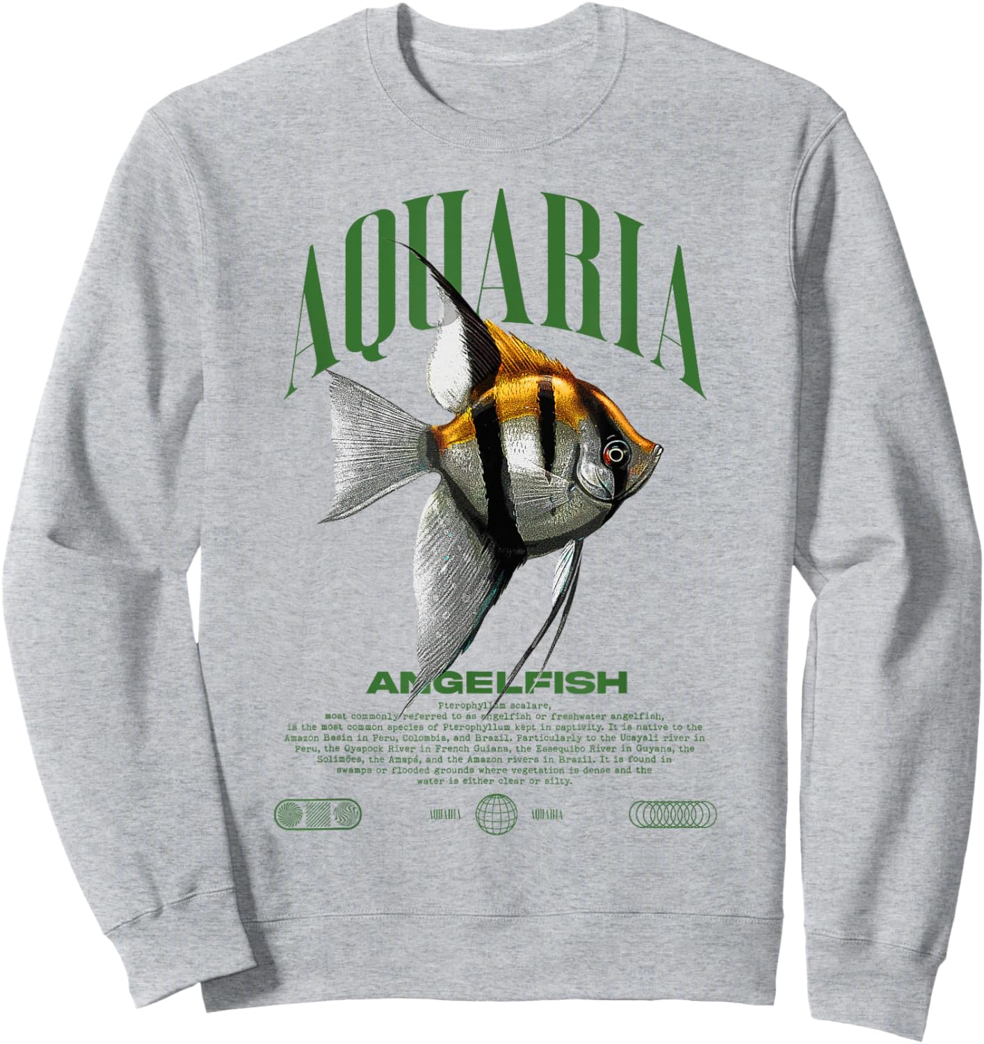 Angelfish Cichlid Fish Keeper Modern Streetwear Sweatshirt - Sweatshirt | Ash