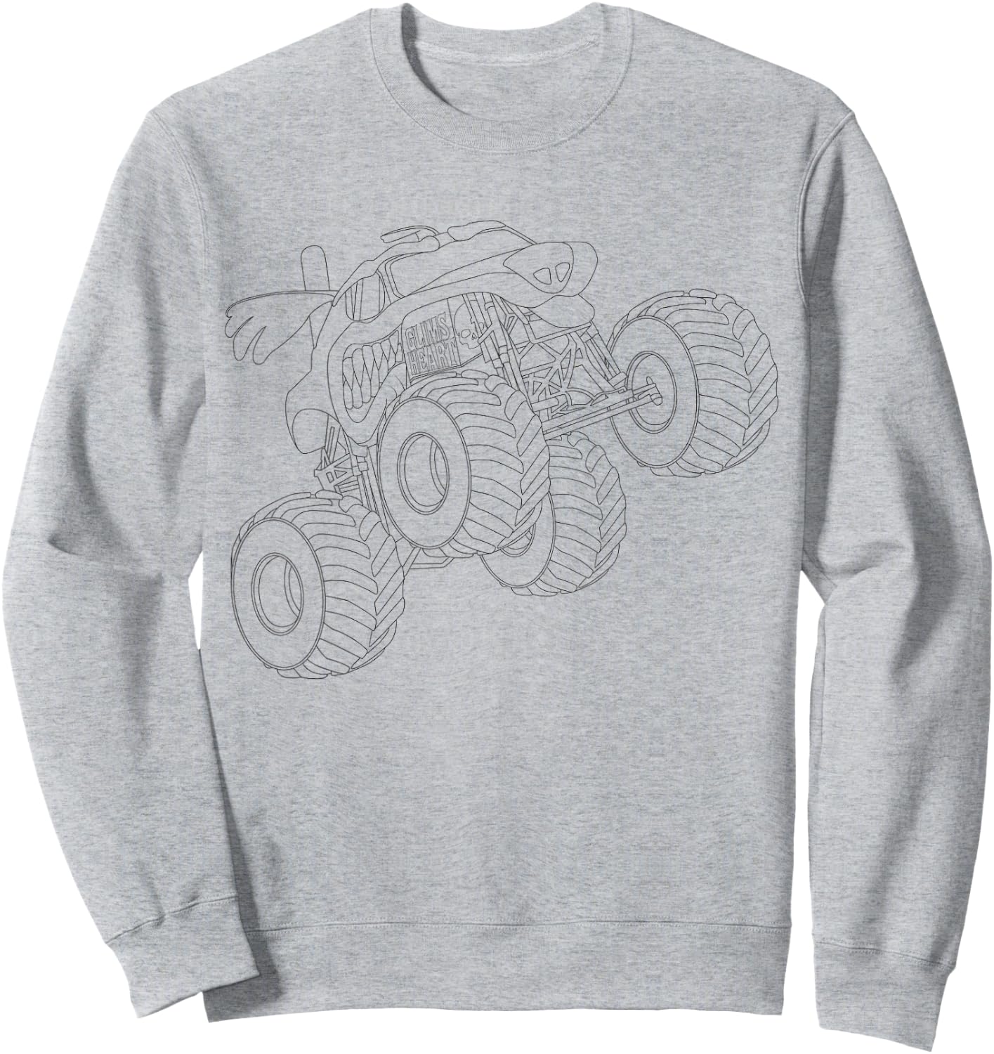 Monster truck mandala coloring for children Sweatshirt - Sweatshirt | Ash