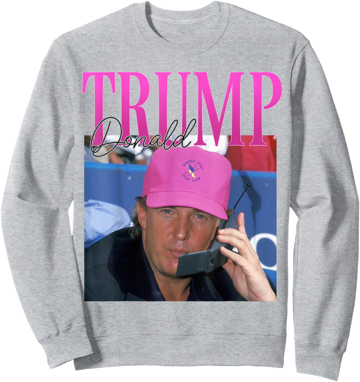 Funny Donald Trump Miss Me Yet Y2K Vintage 90s Trump Pink Sweatshirt - Sweatshirt | Ash