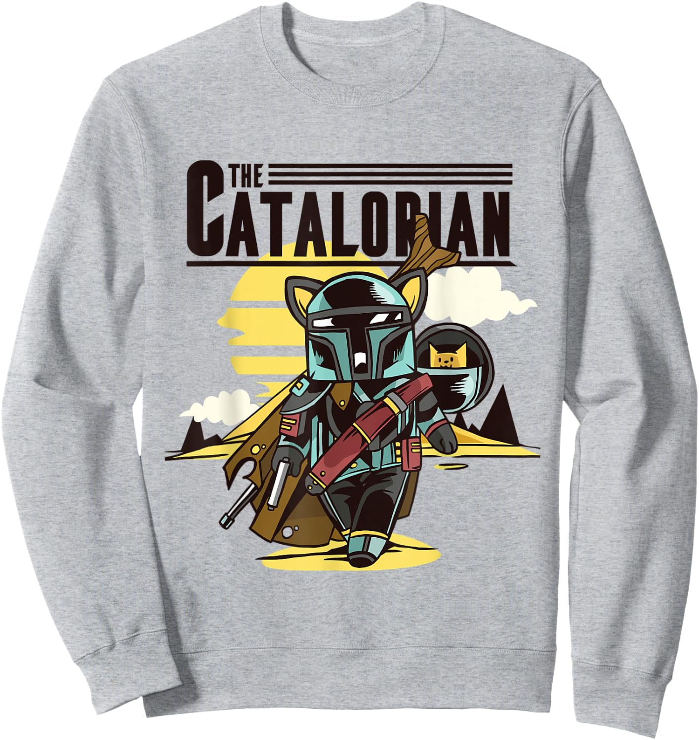 Funny Cat The Catalorian Gift cats wear lovers Cute Women Kids Sweatshirt - Sweatshirt | Ash
