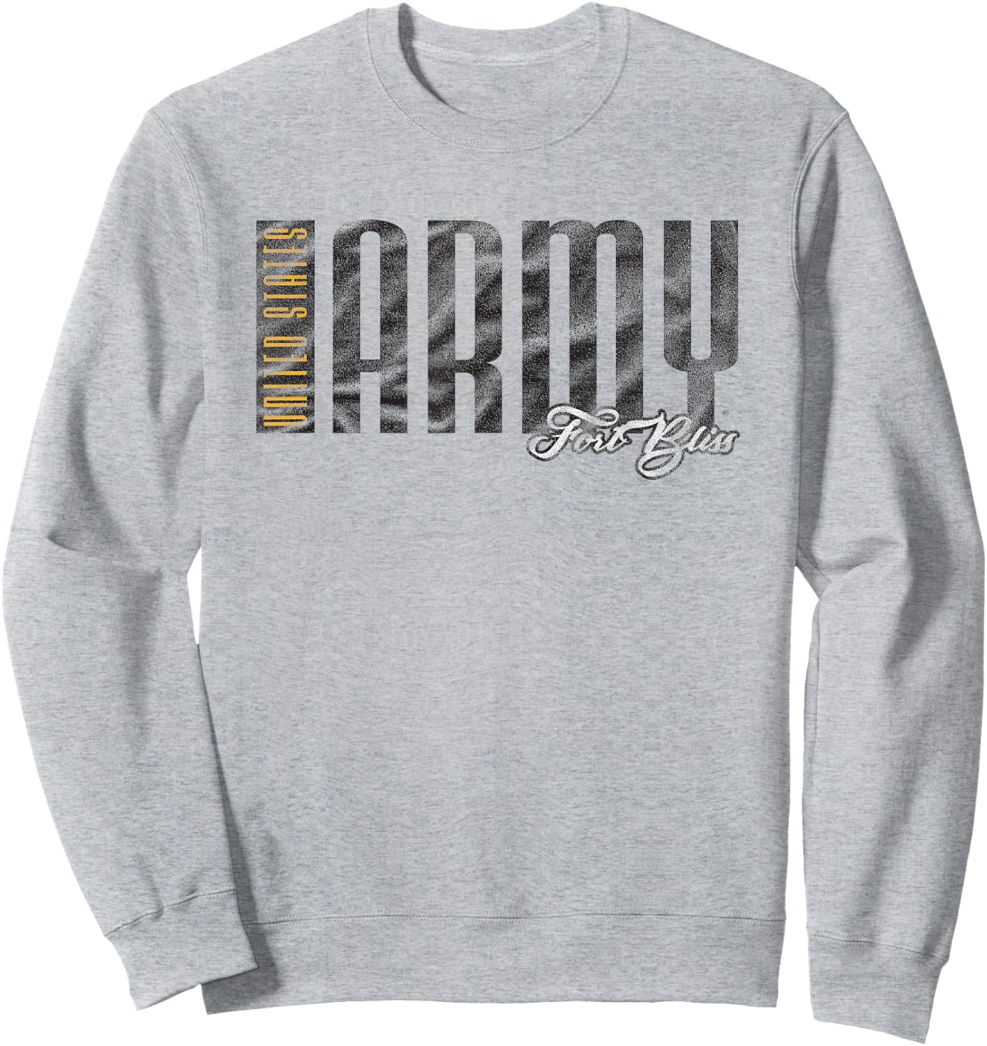 United States Army Military Fort Bliss Vintage Sweatshirt - Sweatshirt | Ash