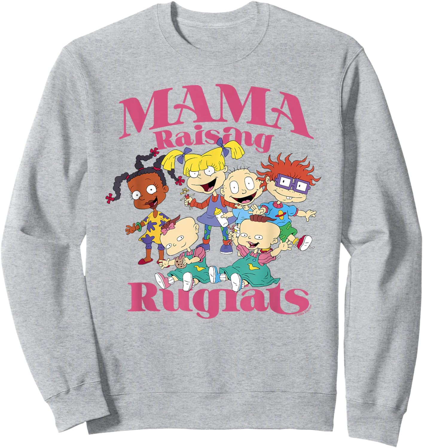 Rugrats Mother's Day Mama Raising Rugrats Sweatshirt - Sweatshirt | Ash