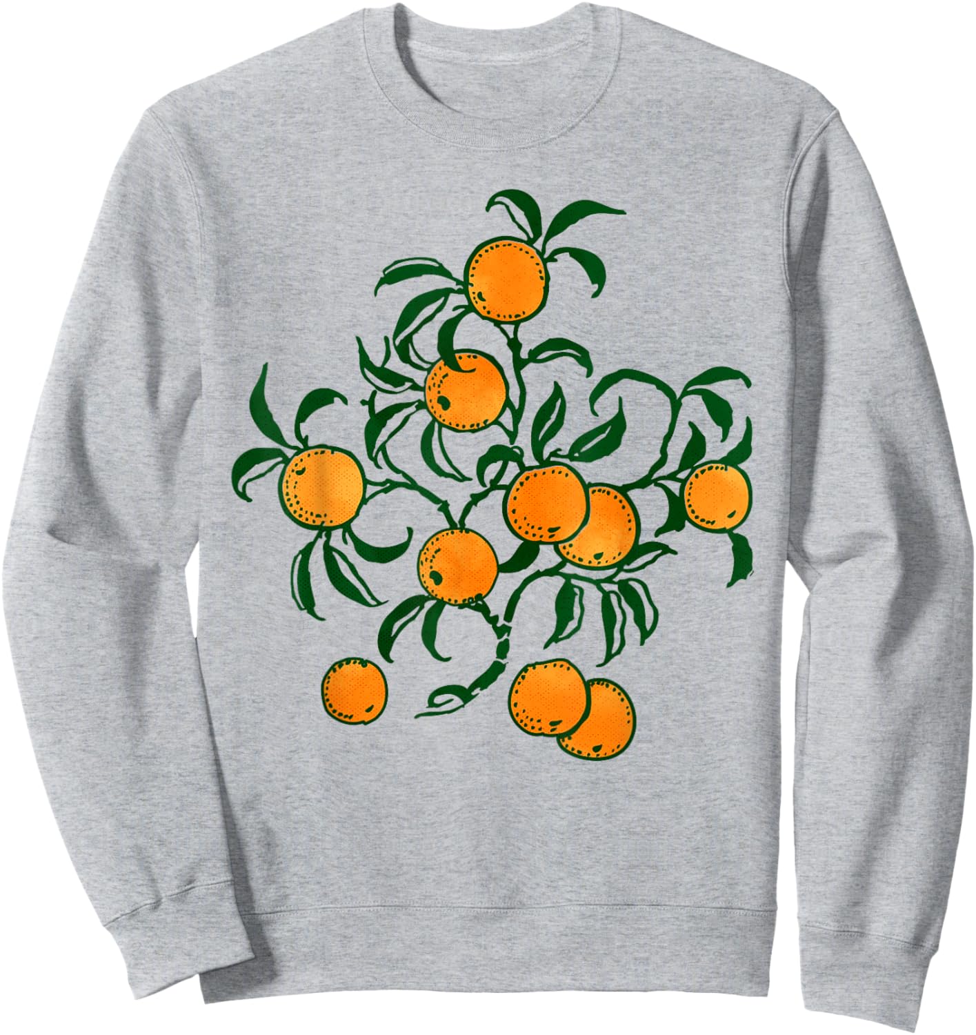 Vintage Graphic Fruit Orange Aesthetic Boho Women Sweatshirt - Sweatshirt | Ash