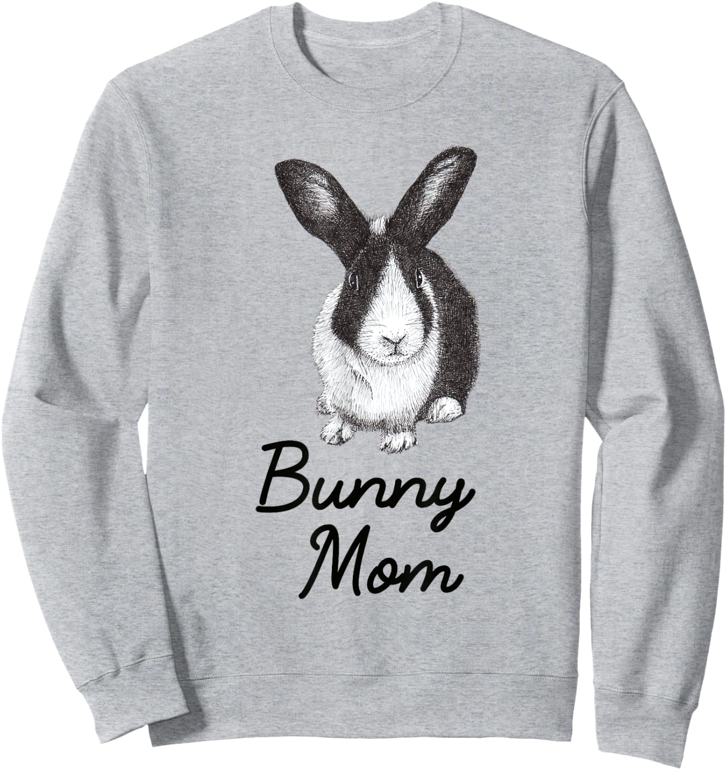 Dutch Bunny Rabbit Mom Drawing Sweatshirt - Sweatshirt | Ash