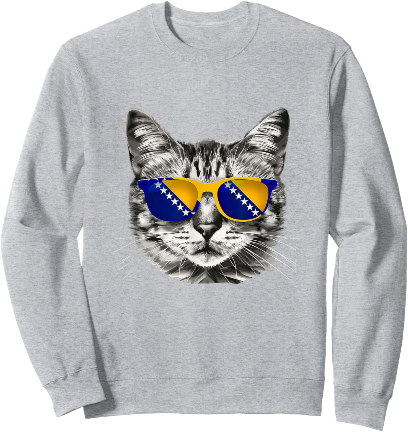 Bosnian Flag Cat Owner Souvenirs Products Kitten Bosnia Sweatshirt - Sweatshirt | Ash
