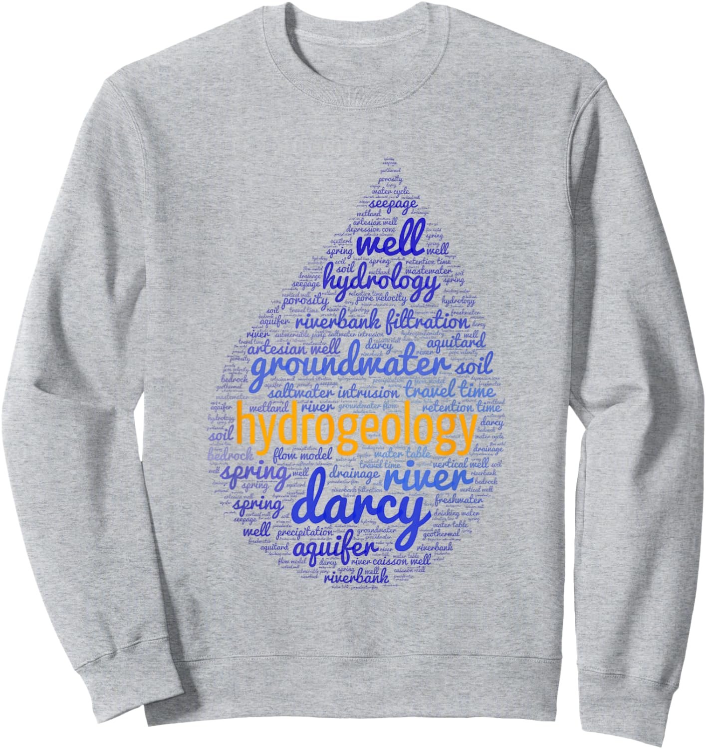 Hydrogeology | Funny | Engineer | Environmental Science Sweatshirt - Sweatshirt | Ash