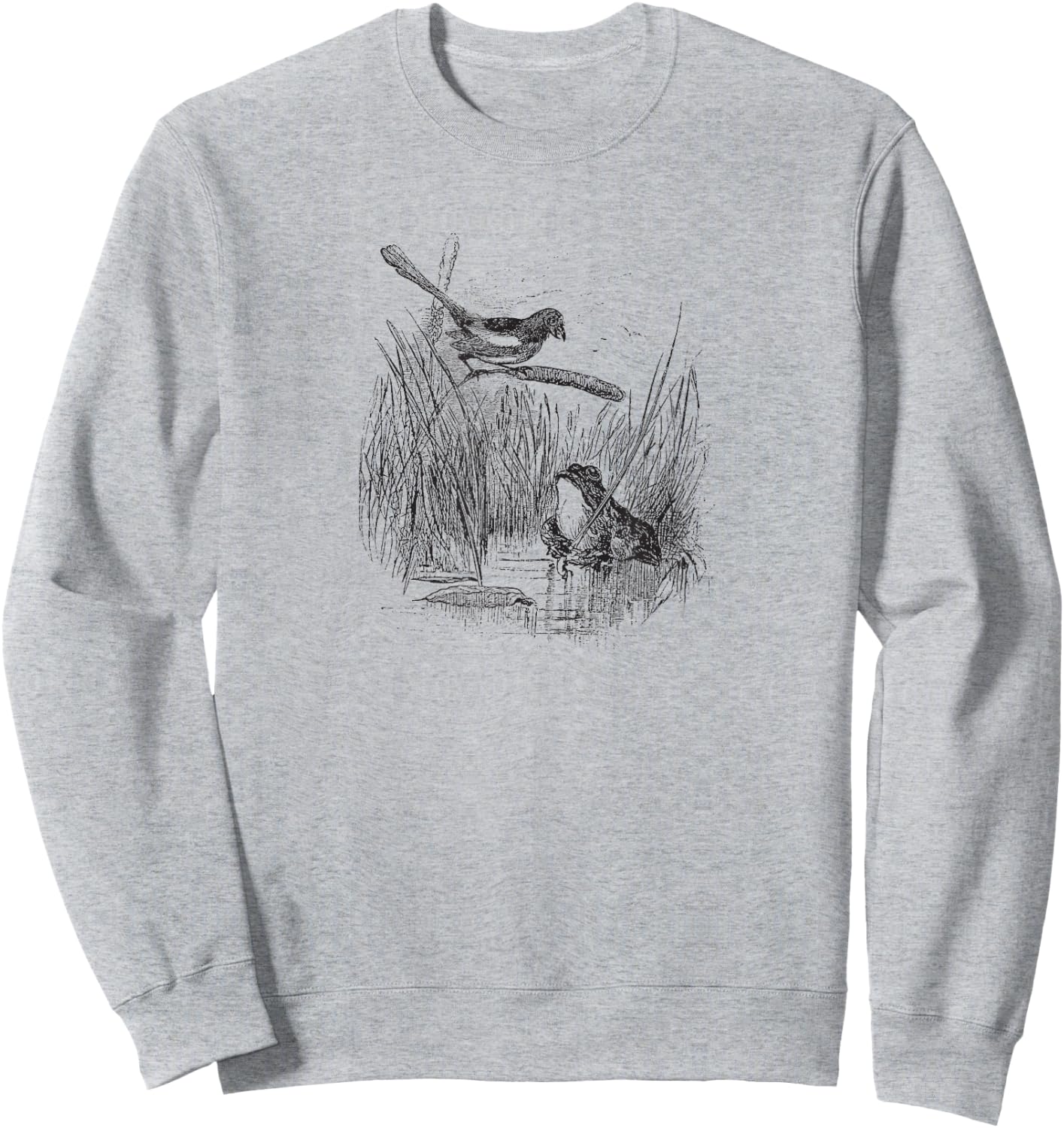 Vintage Frog and the Bird Sweatshirt - Sweatshirt | Ash