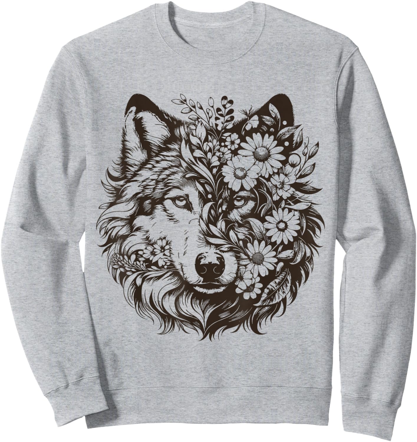 Therian Alpha Wolf Grunge Aesthetic Sweatshirt - Sweatshirt | Ash