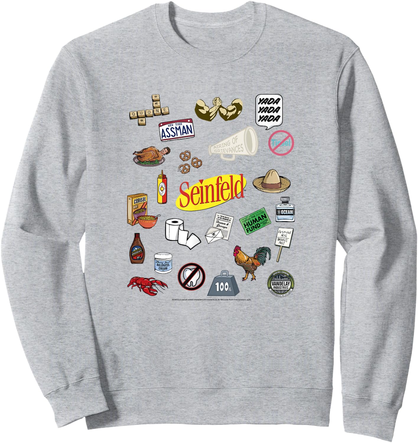 Seinfeld Inside Joke Prop Collage Sweatshirt - Sweatshirt | Ash