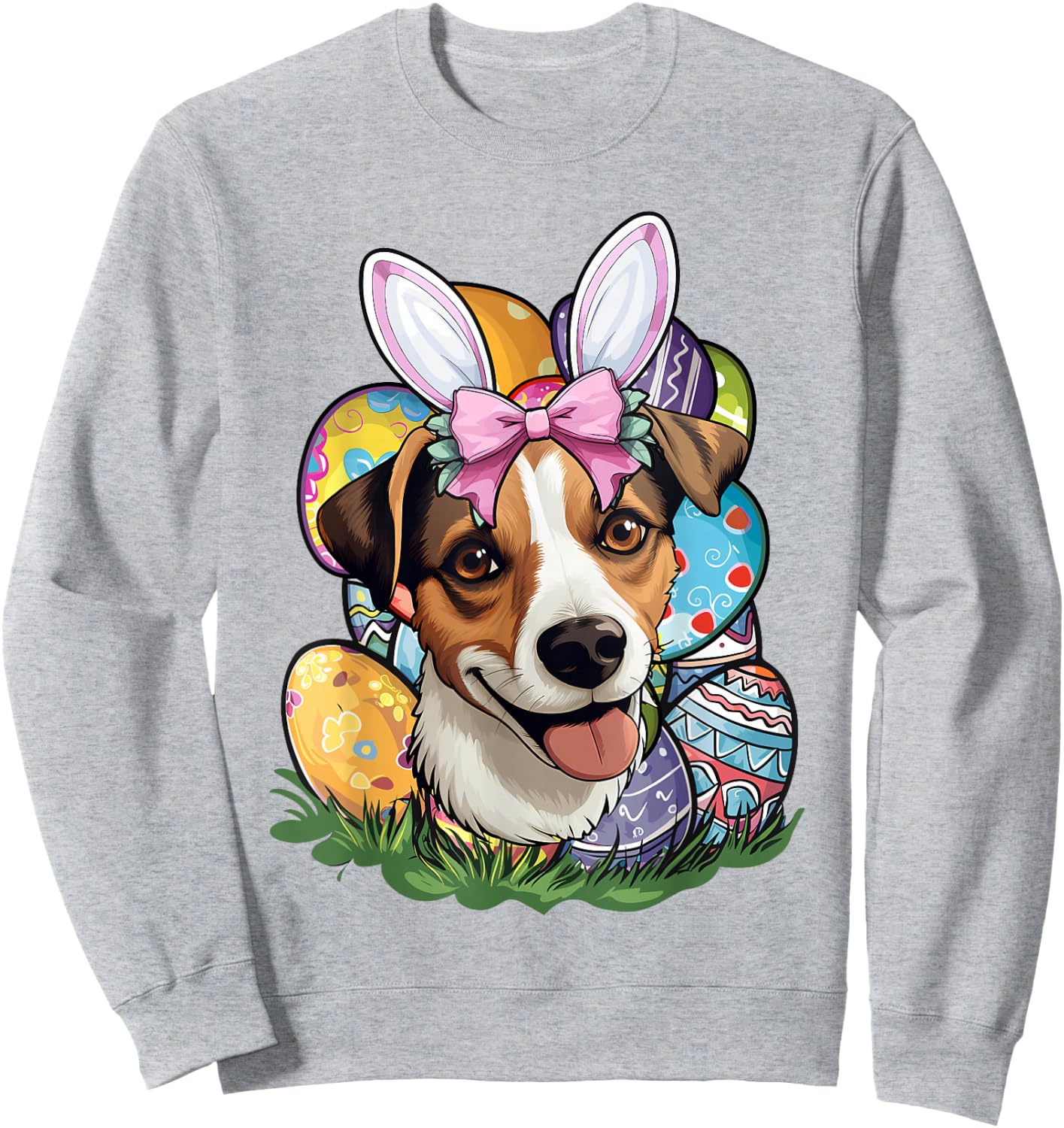 Funny Easter Bunny Jack Russell Terrier Sweatshirt - Sweatshirt | Ash
