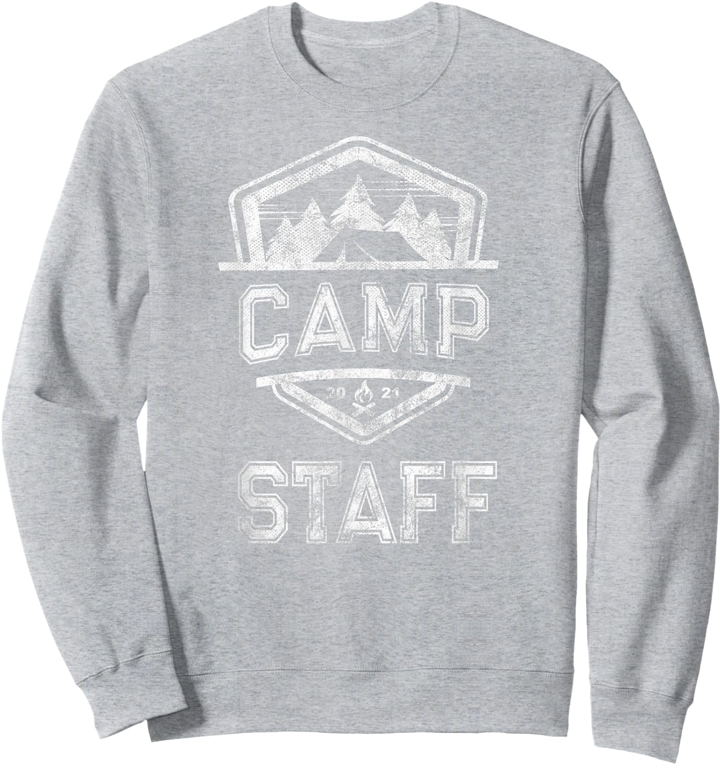 Vintage CAMP STAFF Campground Crew Camping Host Nurse.Orange Sweatshirt - Sweatshirt | Ash