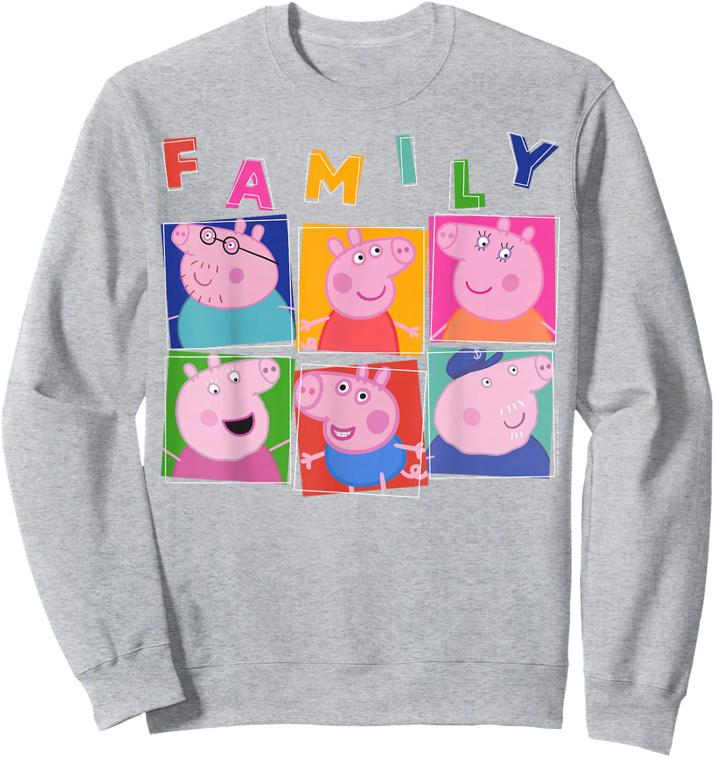 Peppa Pig Family Box Up Sweatshirt - Sweatshirt | Ash