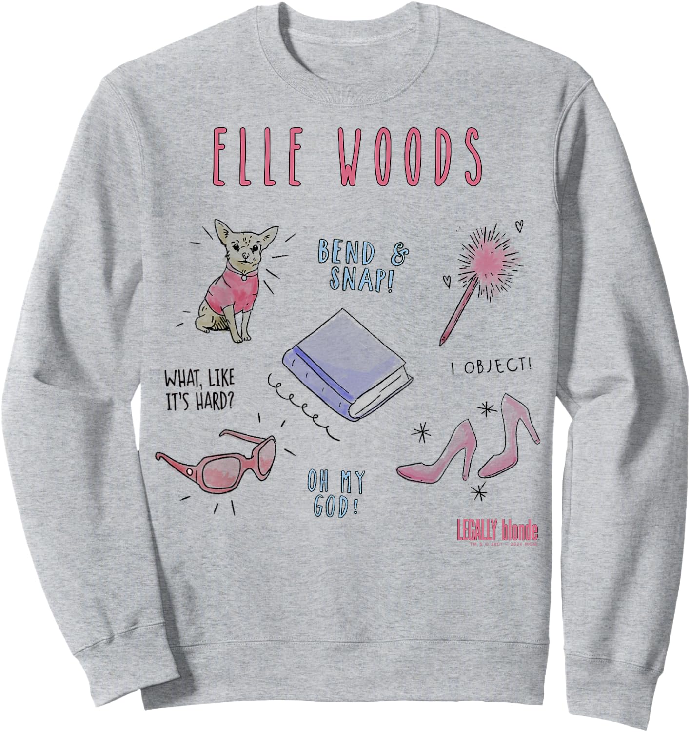 Legally Blonde Elle Woods Sketches Sweatshirt - Sweatshirt | Ash