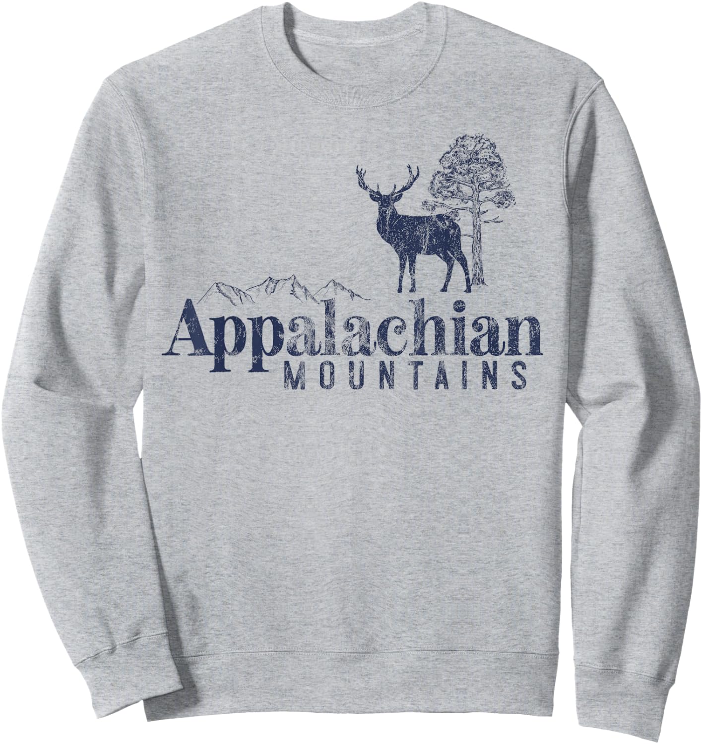 Appalachian Mountains Vintage Retro Style Men Women Outdoors Sweatshirt - Sweatshirt | Ash
