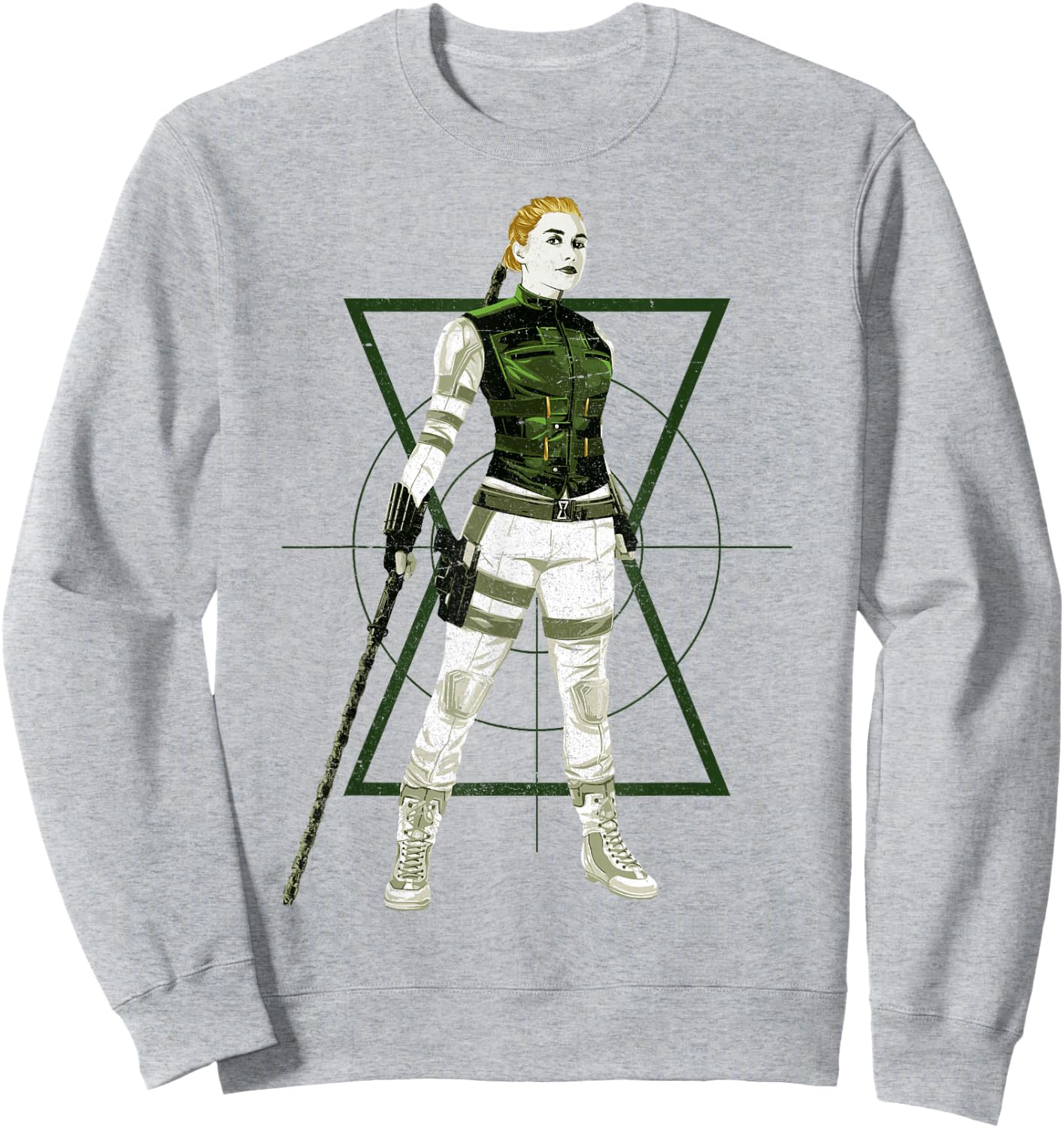 Marvel Black Widow Yelena Belova Target Portrait Sweatshirt - Sweatshirt | Ash