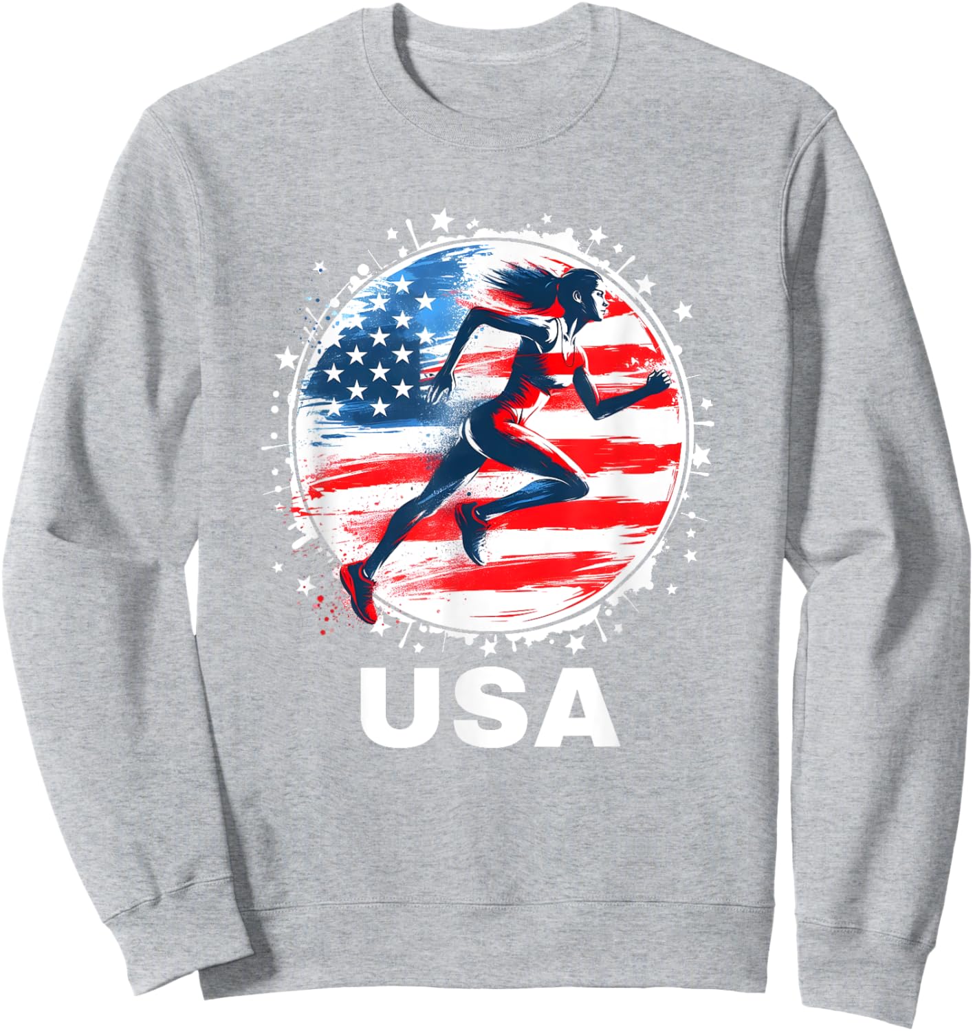 Track and Field USA Women Track and Field USA Team Sweatshirt - Sweatshirt | Ash