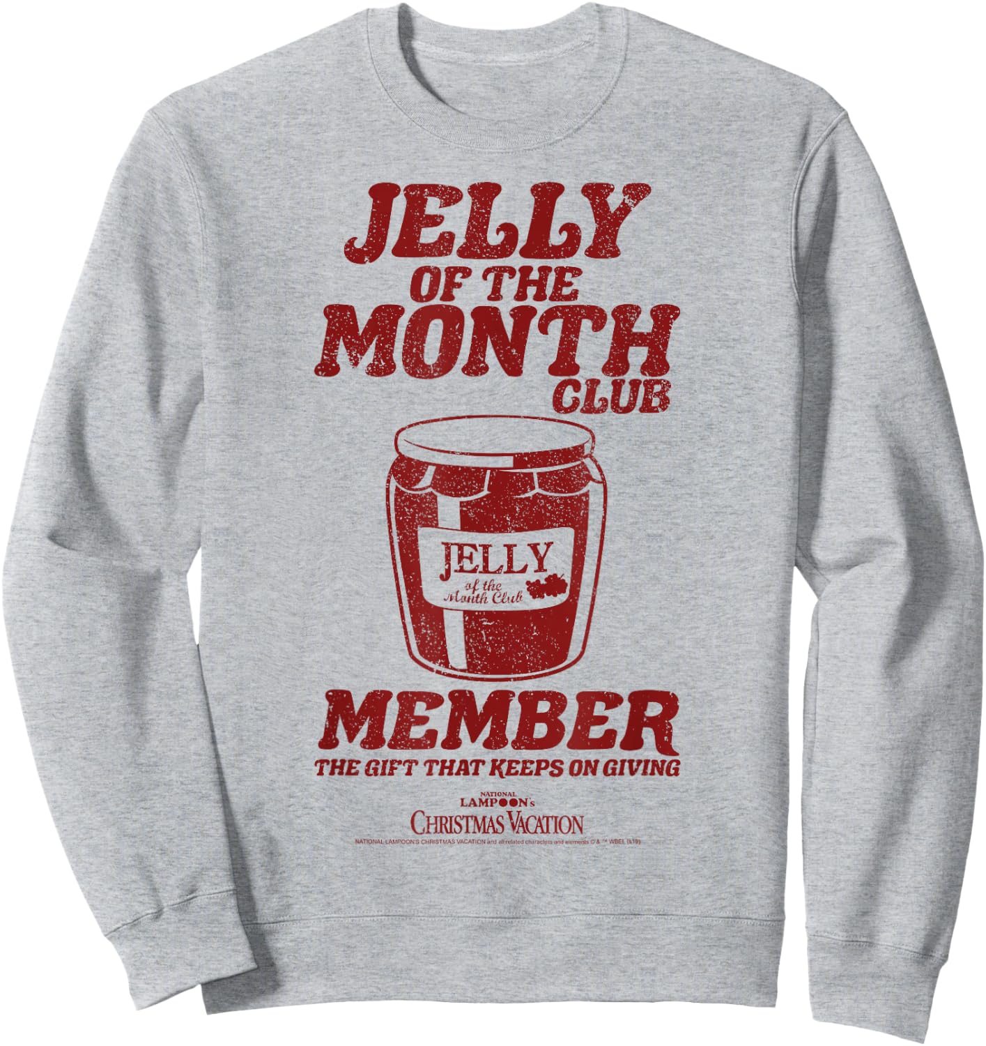 National Lampoon's Christmas Vacation Jelly Of The Month Short Sleeve Sweatshirt - Sweatshirt | Ash