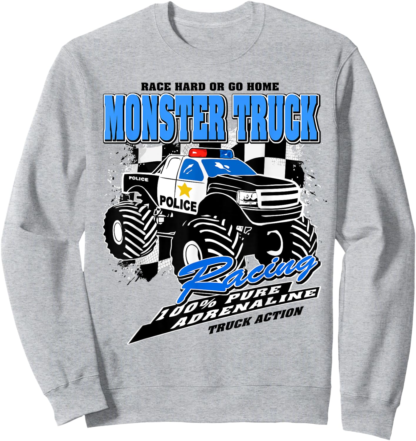 Police monster truck Sweatshirt - Sweatshirt | Ash