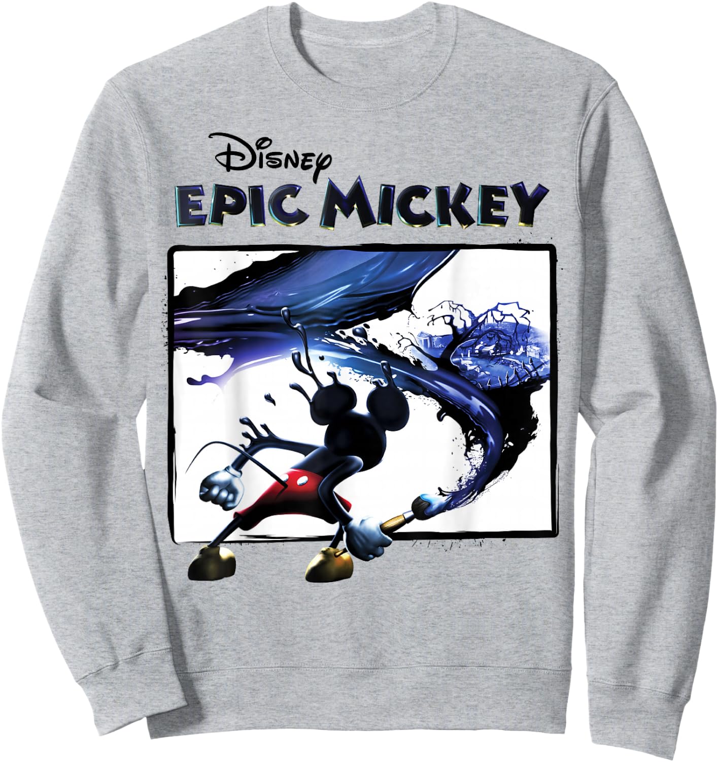 Disney Epic Mickey Painting Portrait Sweatshirt - Sweatshirt | Ash