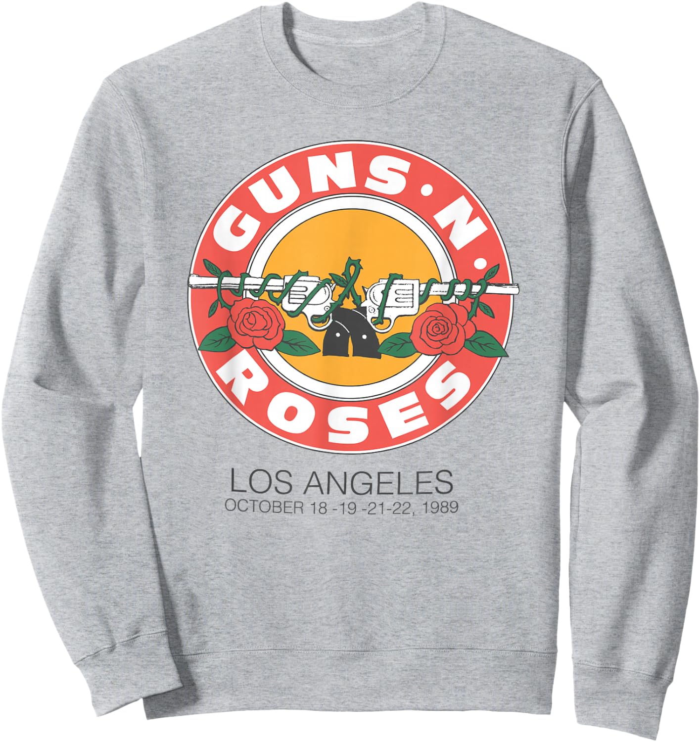 Official Guns N’ Roses 1989 Bullet Seal LA Sweatshirt - Sweatshirt | Ash