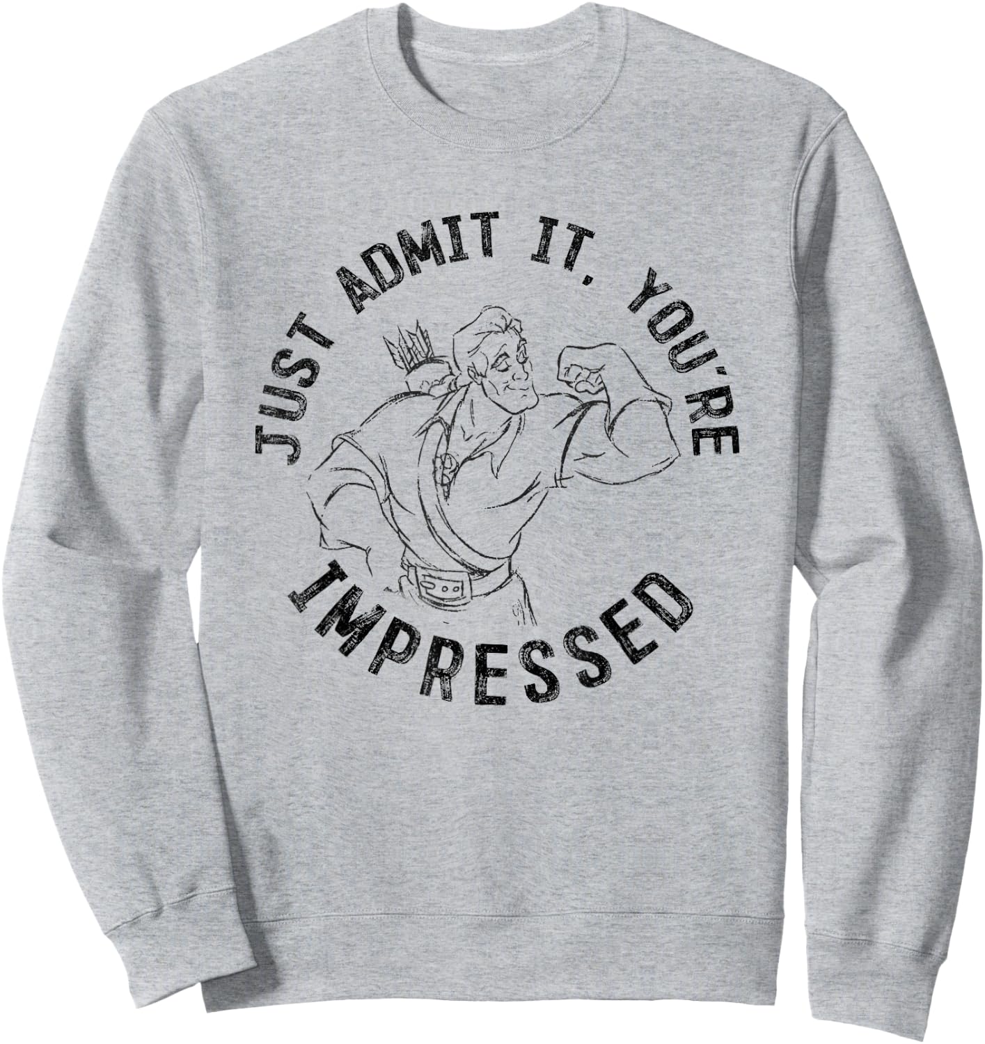 Disney Beauty And The Beast Gaston Flex You're Impressed Sweatshirt - Sweatshirt | Ash