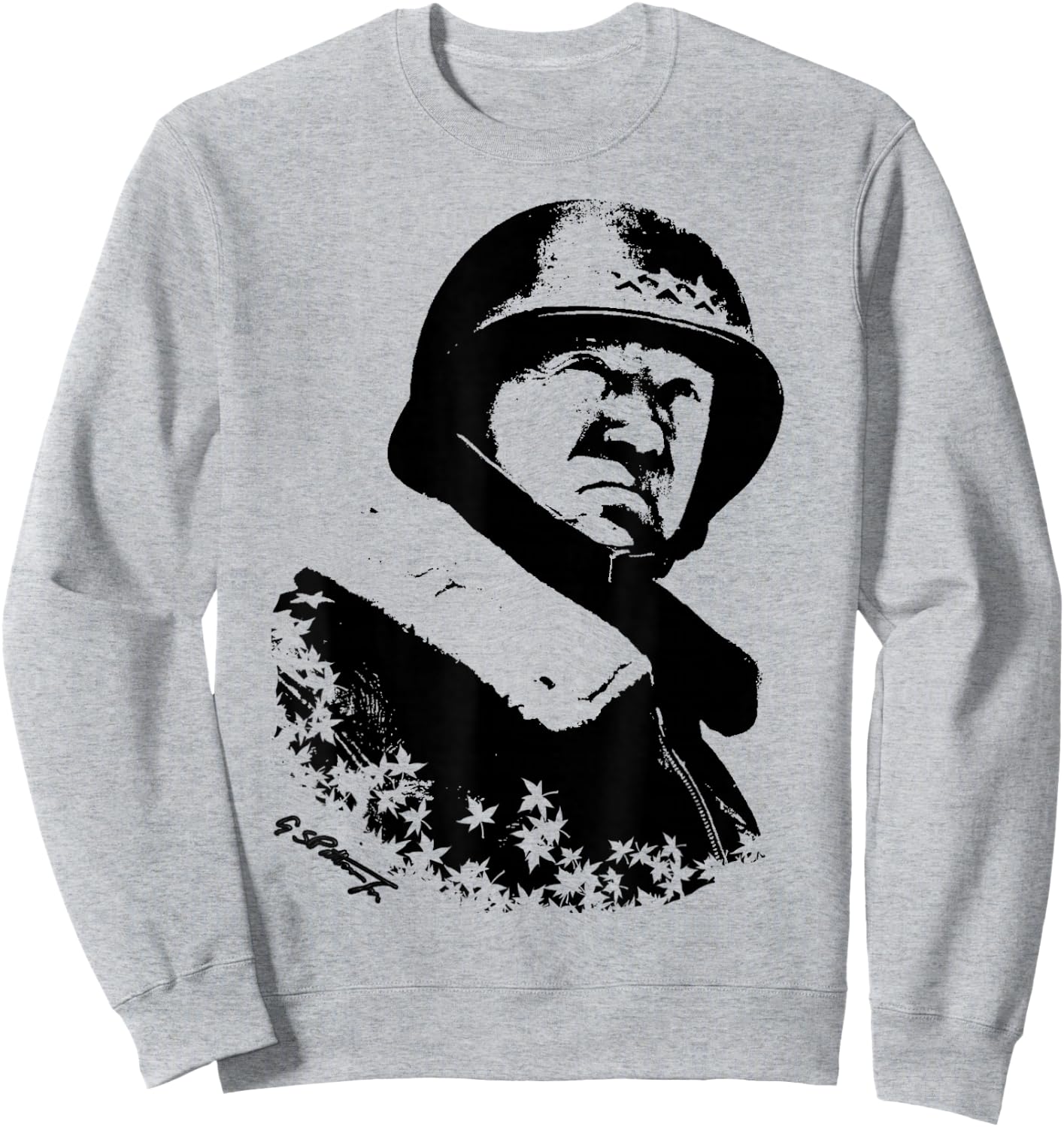 George S. Patton US Army WW2 General Sweatshirt - Sweatshirt | Ash