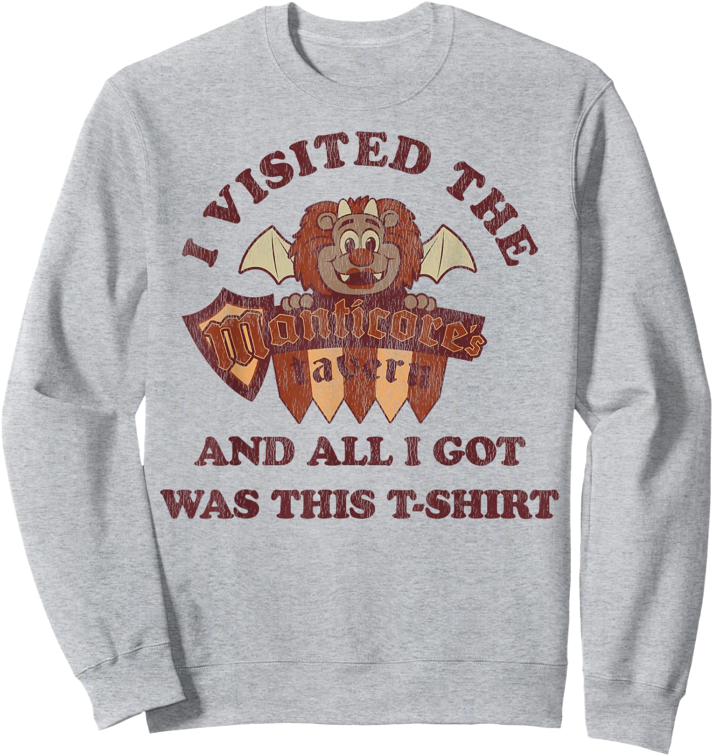 Disney Pixar Onward Manticore's Tavern Souvenir Sweatshirt - Sweatshirt | Ash