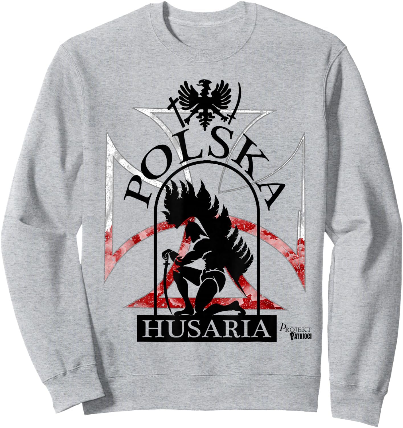 Polska Husaria Polish Hussar Winged Warrior Husaria Sweatshirt - Sweatshirt | Ash