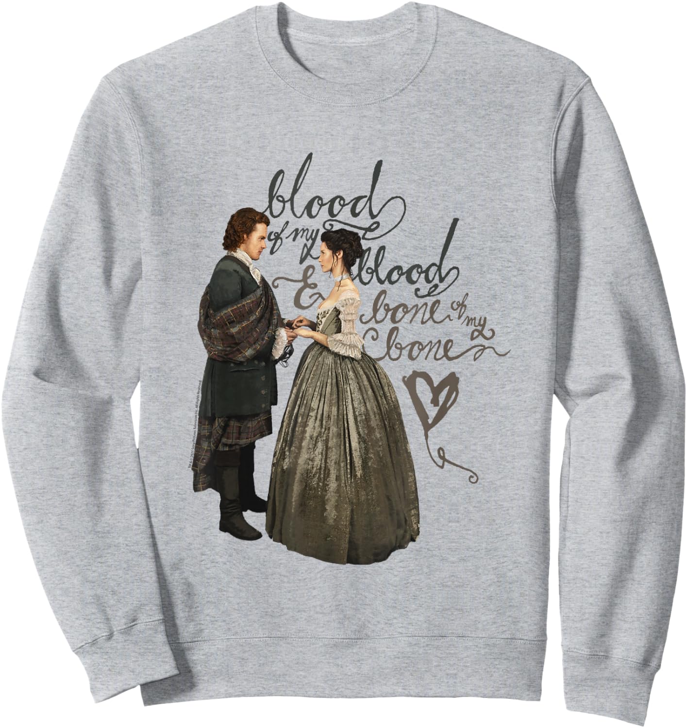 Outlander Blood of My Blood Illustration Small Sweatshirt - Sweatshirt | Ash