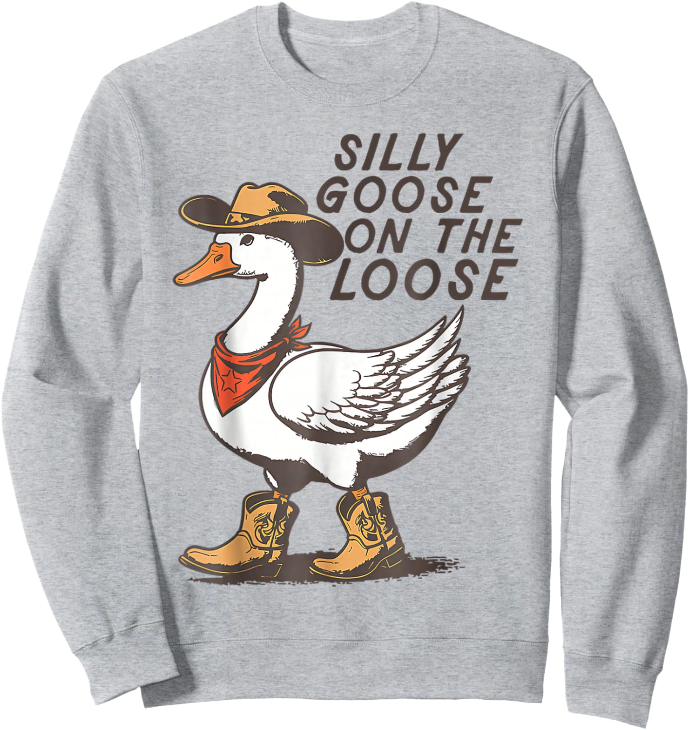 Silly Goose On The Loose Funny Silly Goose Sweatshirt - Sweatshirt | Ash