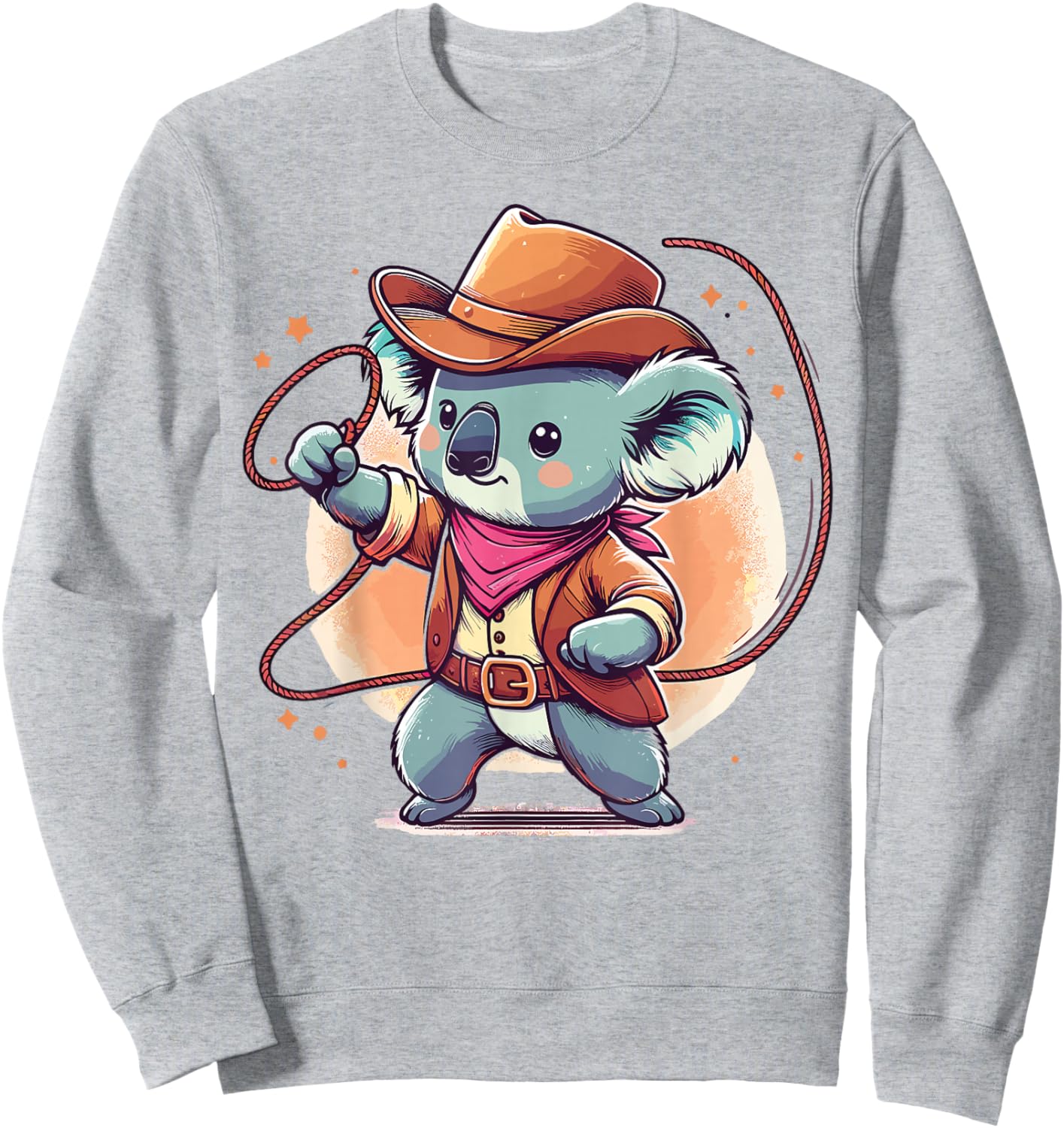 Western Rodeo Cowboy Hat Koala Texas Animals Sweatshirt - Sweatshirt | Ash