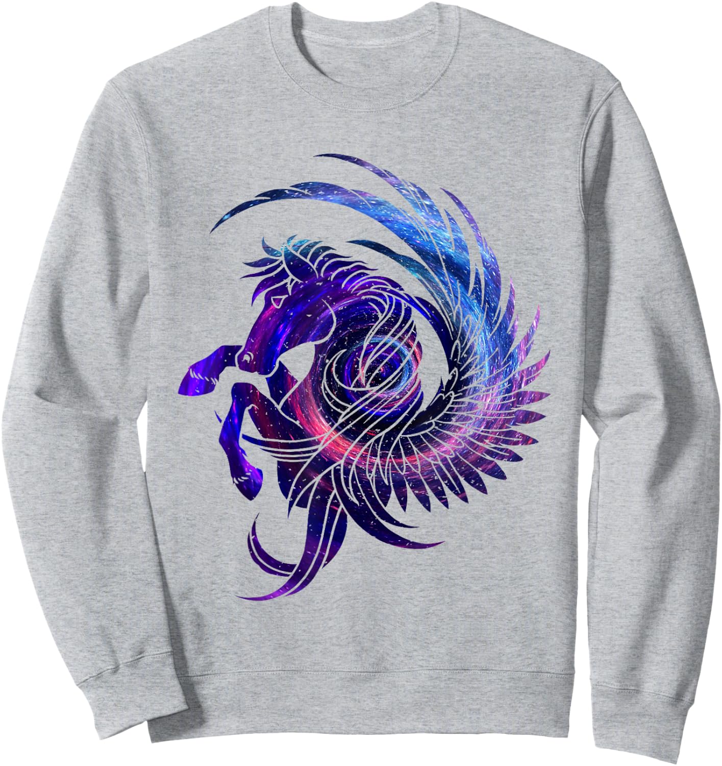 Mystical Pegasus starry sky Sweatshirt - Sweatshirt | Ash