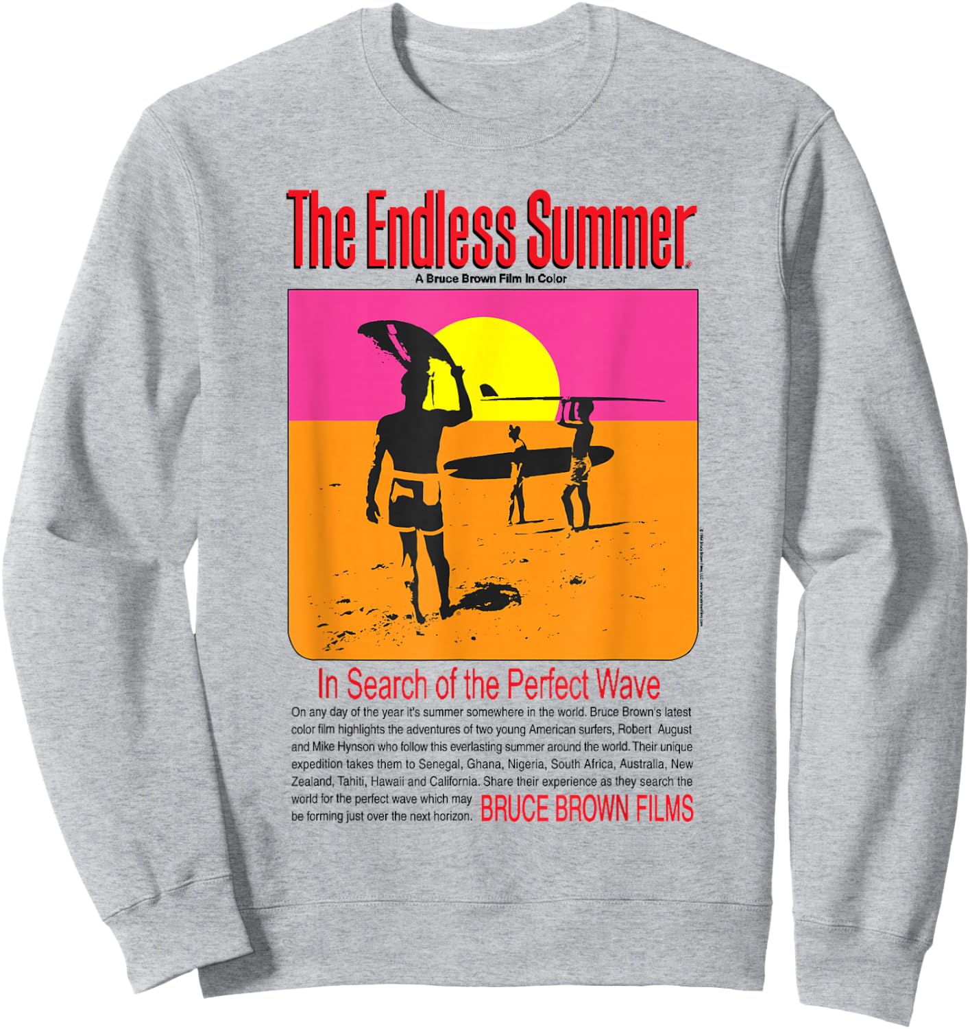 The Endless Summer Original Movie Poster Sweatshirt - Sweatshirt | Ash