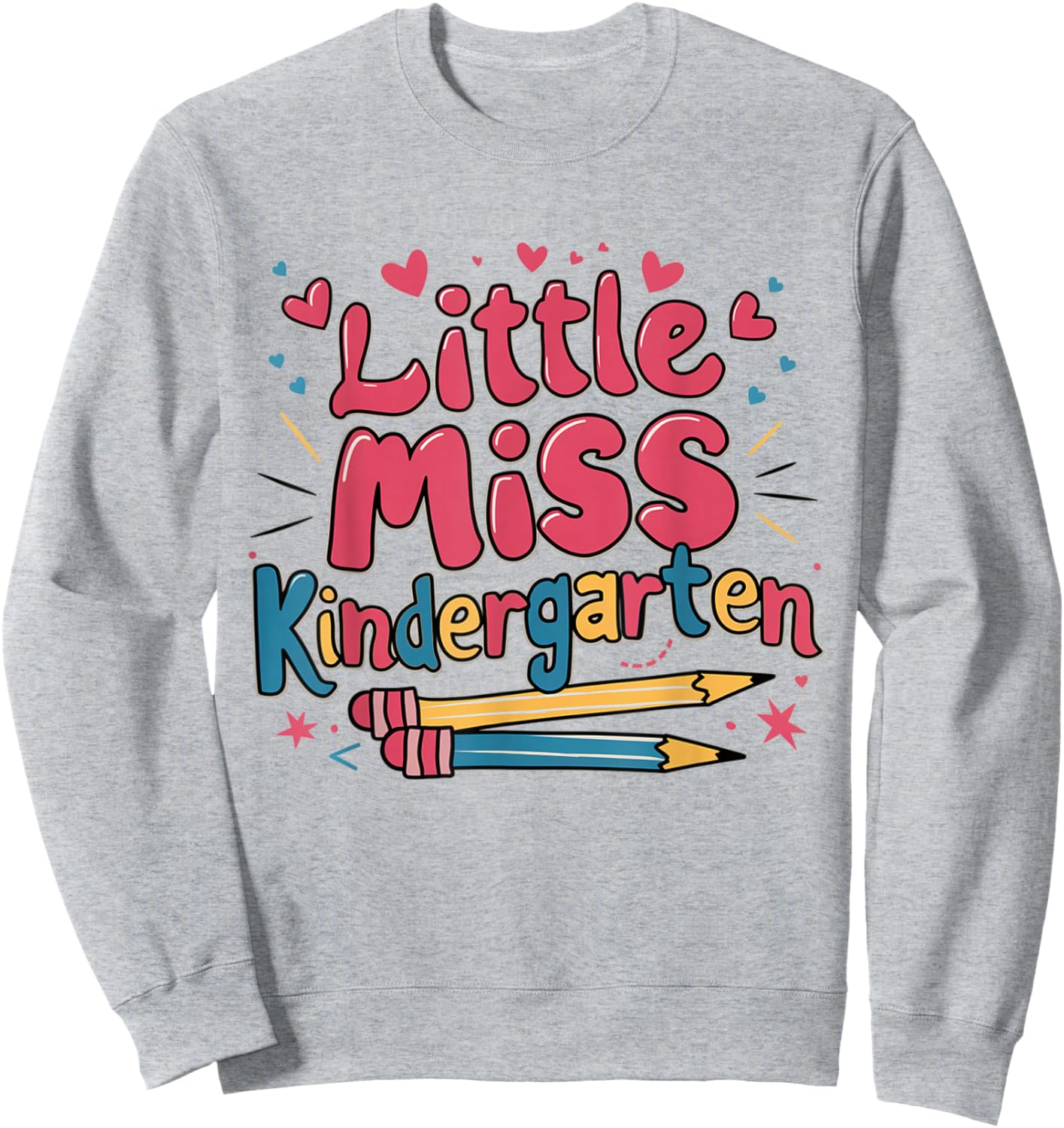 Little Miss Kindergarten Back To School Kinder Girls Sweatshirt - Sweatshirt | Ash