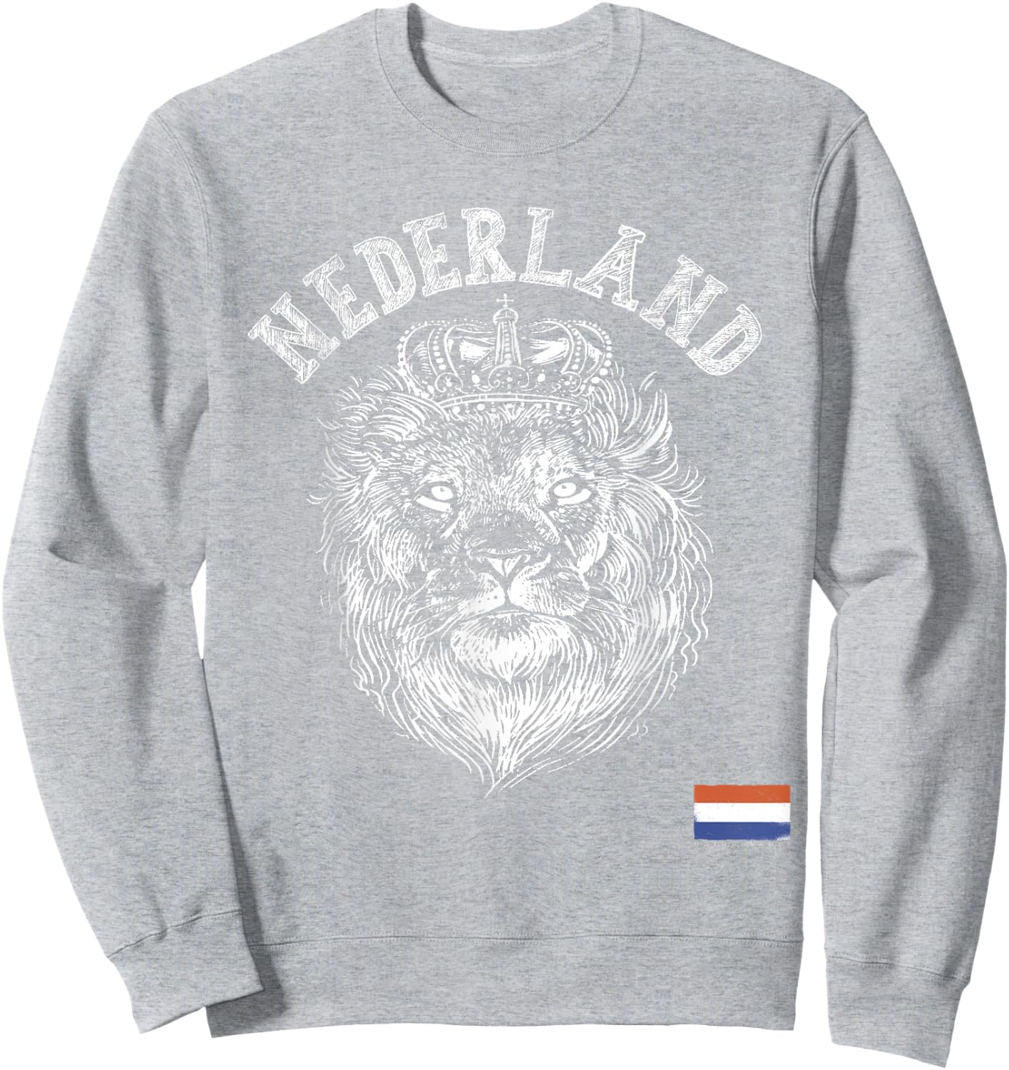 Nederland Reto Netherlands Lion Holland Dutch Men and Women Sweatshirt - Sweatshirt | Ash