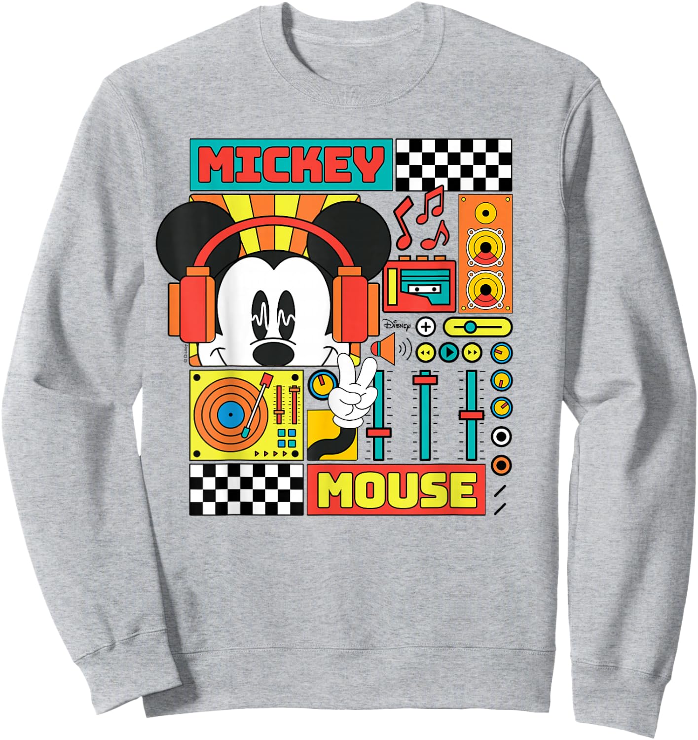 Mickey Mouse - Rhythm Waves Music DJ Sweatshirt - Sweatshirt | Ash