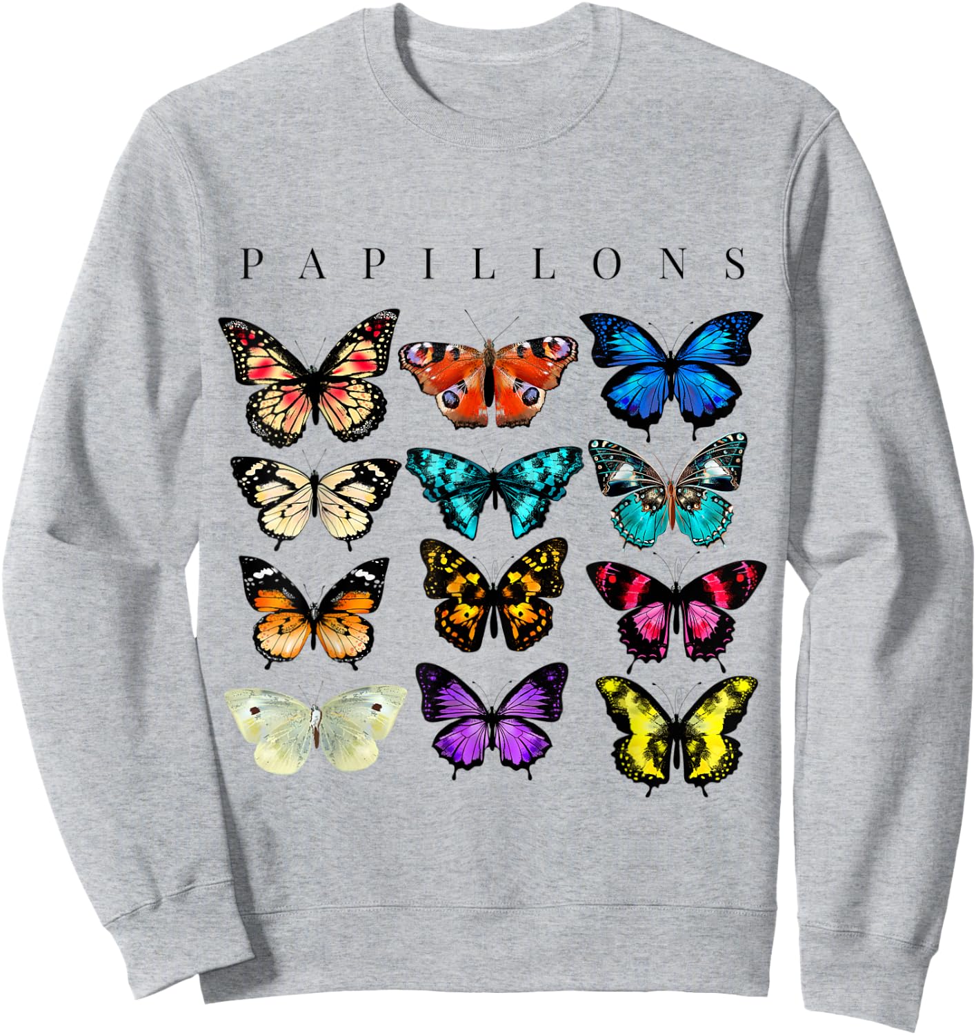 Butterfly Butterflies Botanical Boho Monarch Summer Insect Men Women Kids Sweatshirt - Sweatshirt | Ash
