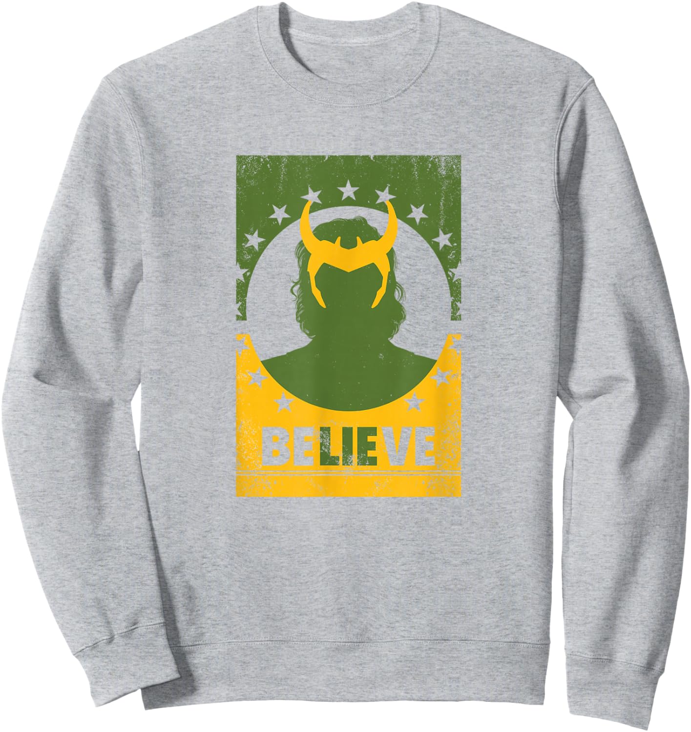 Marvel Loki BeLIEve Poster V1 Sweatshirt - Sweatshirt | Ash