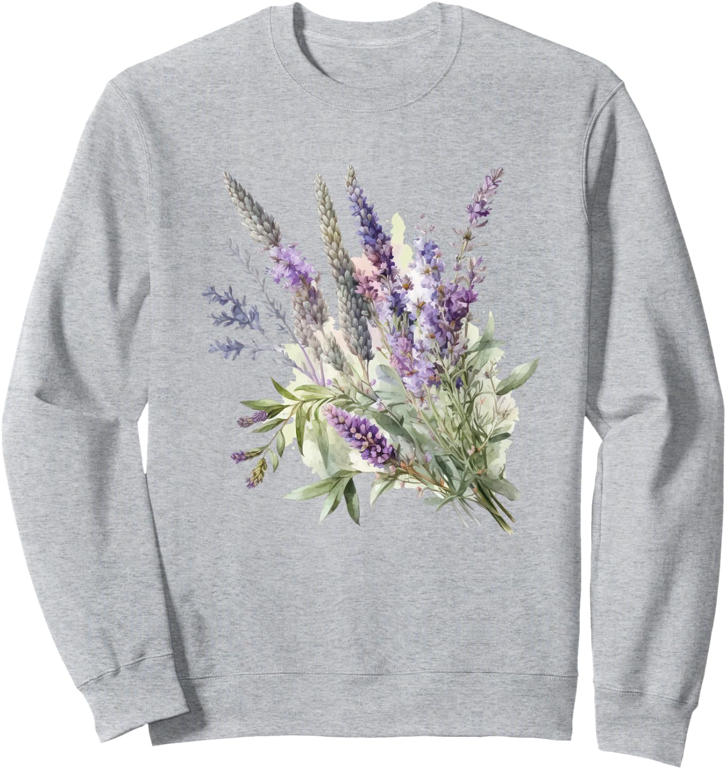 Lavender Plant Herb Flower Floral Sweatshirt - Sweatshirt | Ash