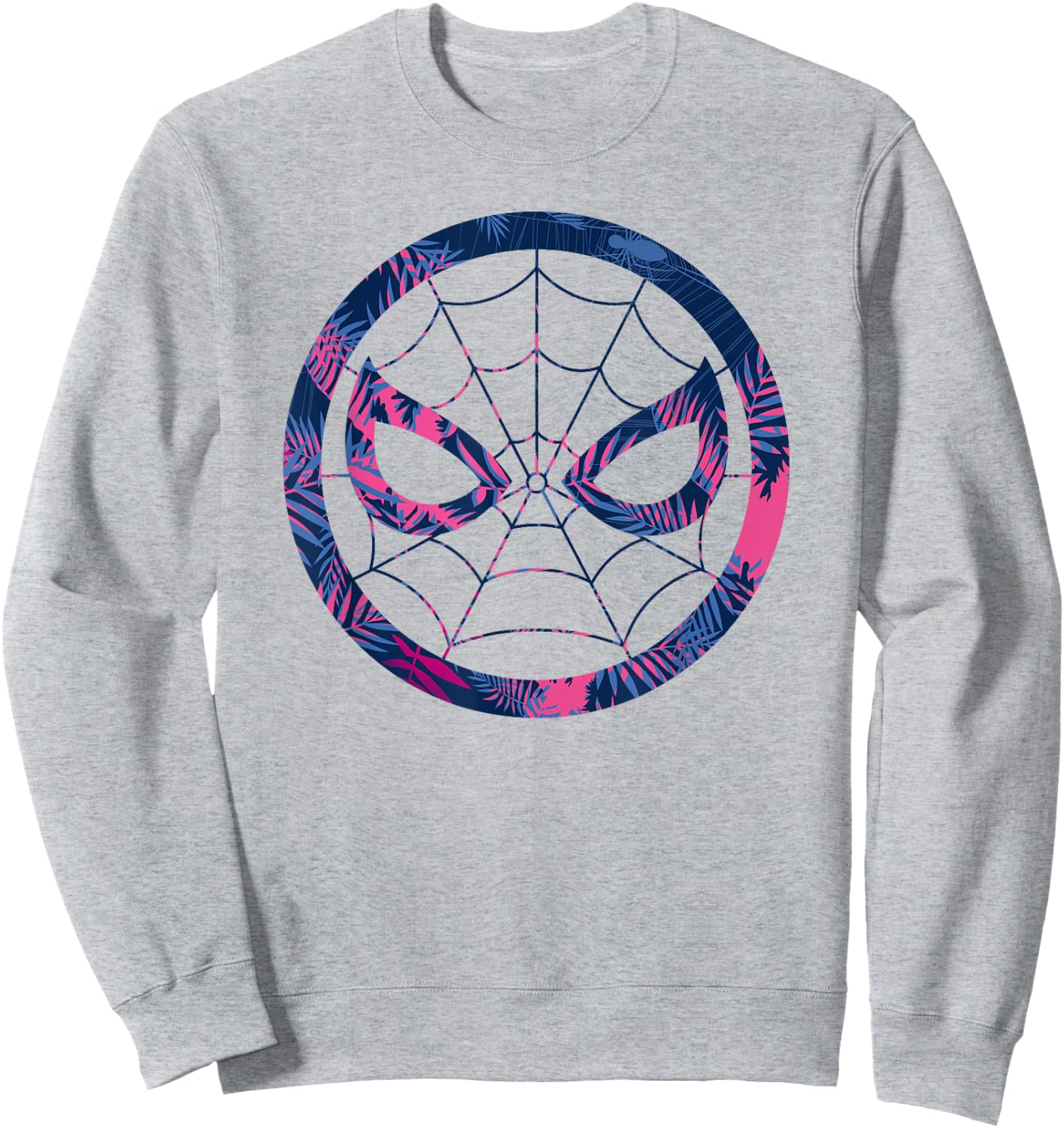 Marvel Spider-Man Mask Tropical Print Sweatshirt - Sweatshirt | Ash