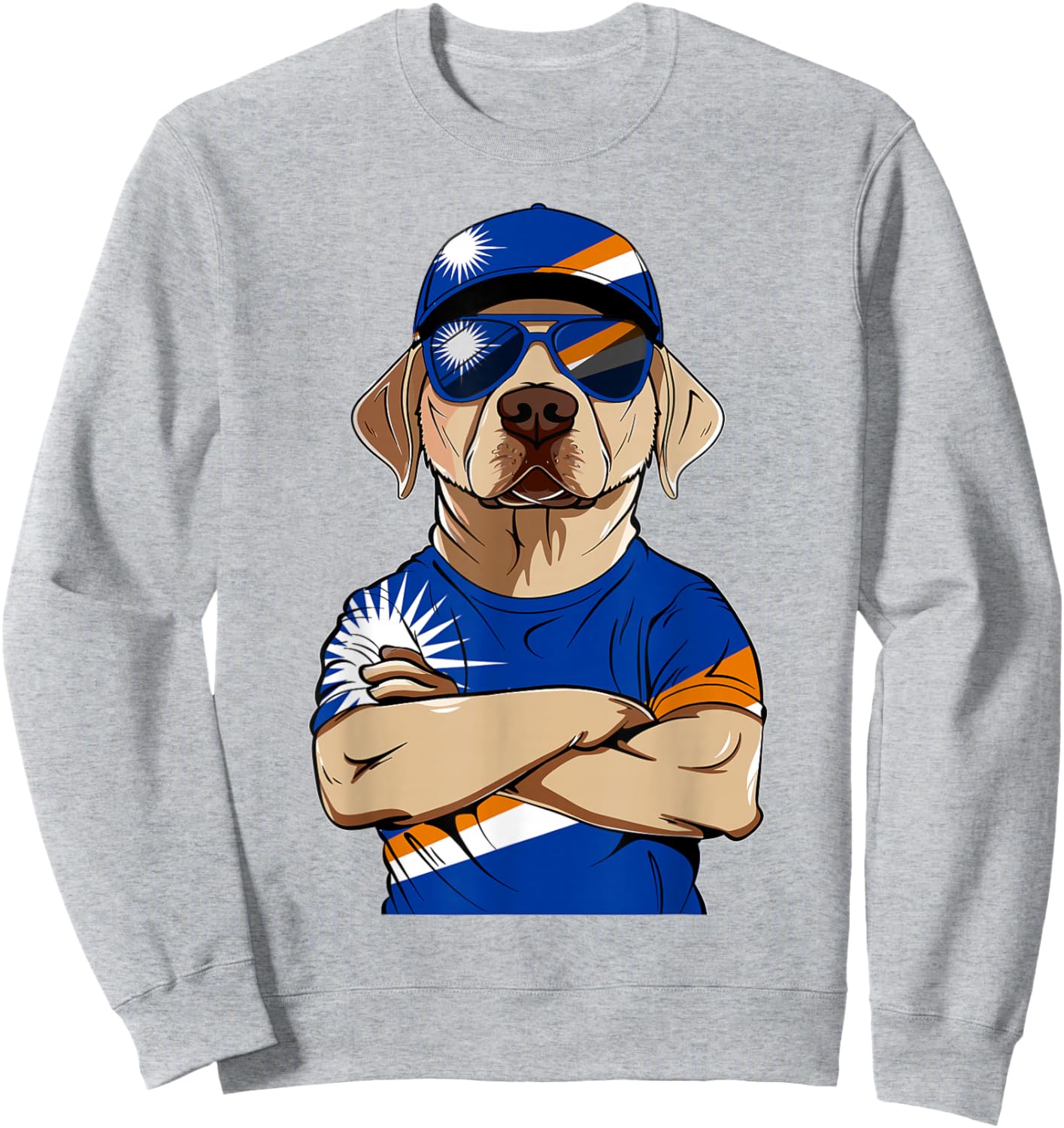 Marshallese Flag Dog Mom Souvenirs Dogs Marshall Islands Sweatshirt - Sweatshirt | Ash