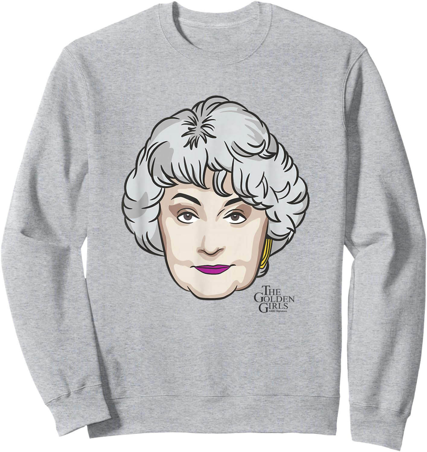 The Golden Girls Iconic Dorothy Animated Big Face Portrait Sweatshirt - Sweatshirt | Ash