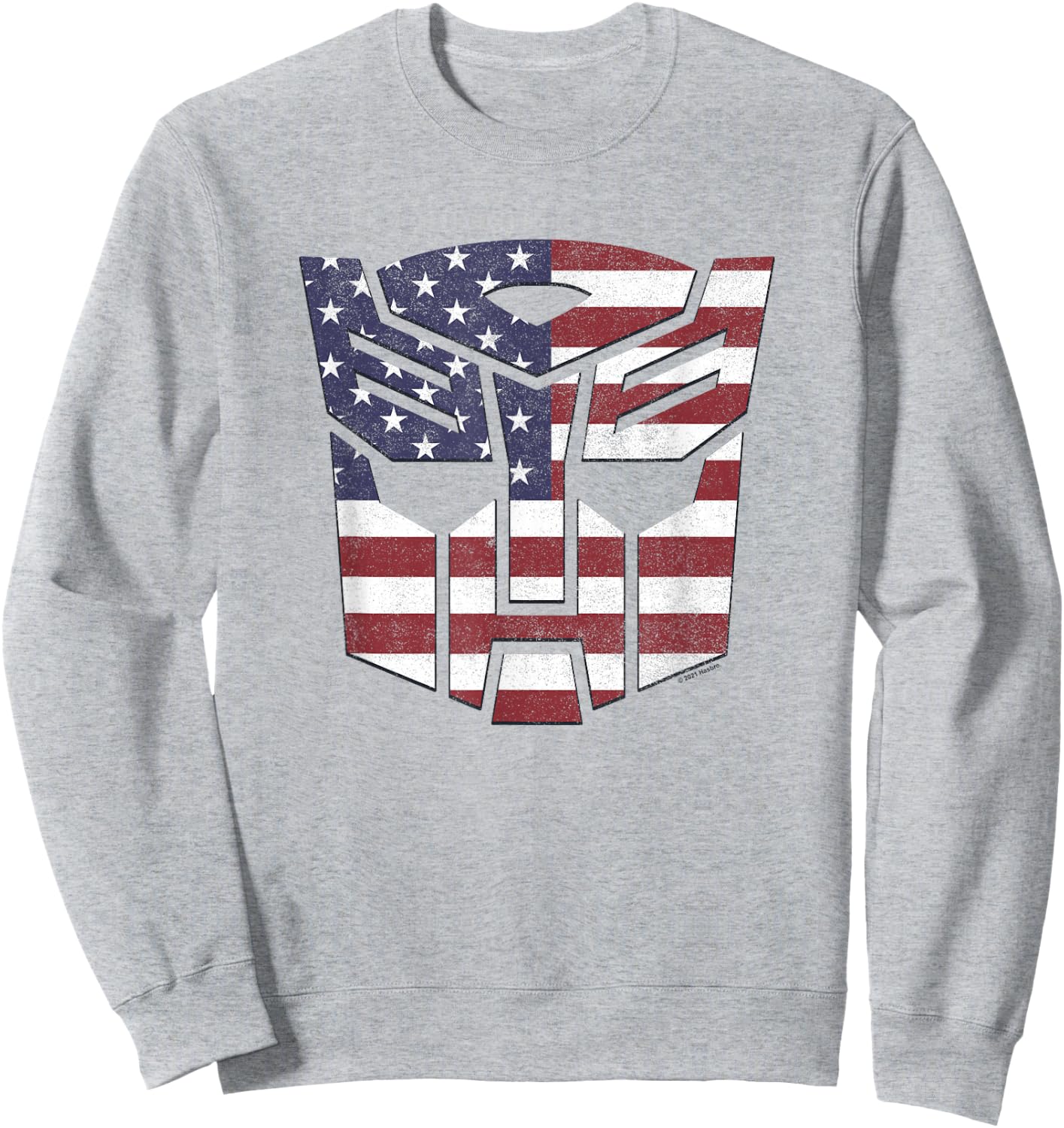 Transformers Autobots American Flag Logo Sweatshirt - Sweatshirt | Ash