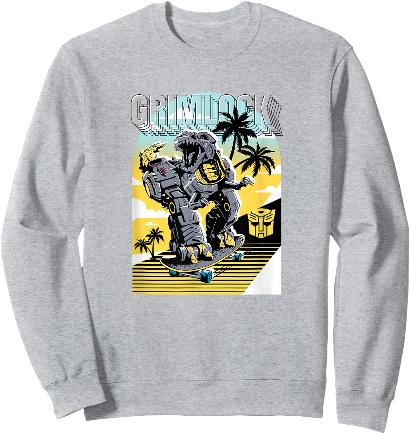 Transformers Grimlock Skating Portrait Sweatshirt - Sweatshirt | Ash