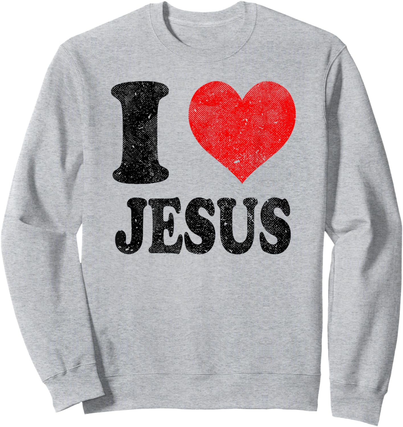 I Love Jesus Vintage Sweatshirt - Sweatshirt | Ash