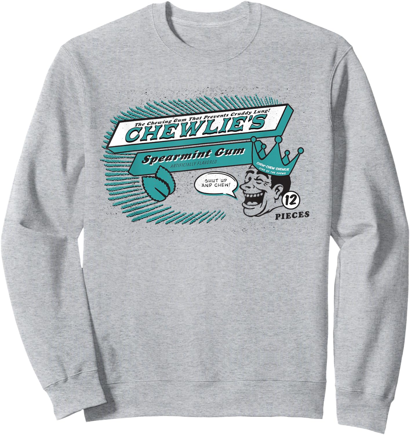 Clerks 3 Chewlie's Spearmint Gum Vintage Logo Fun Classic Sweatshirt - Sweatshirt | Ash