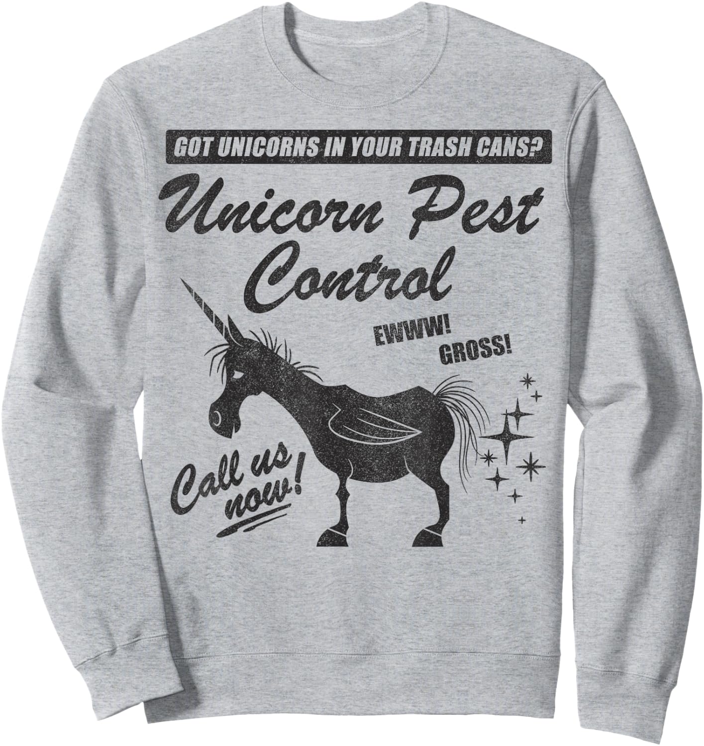 Disney Pixar Onward Unicorn Pest Control Sweatshirt - Sweatshirt | Ash