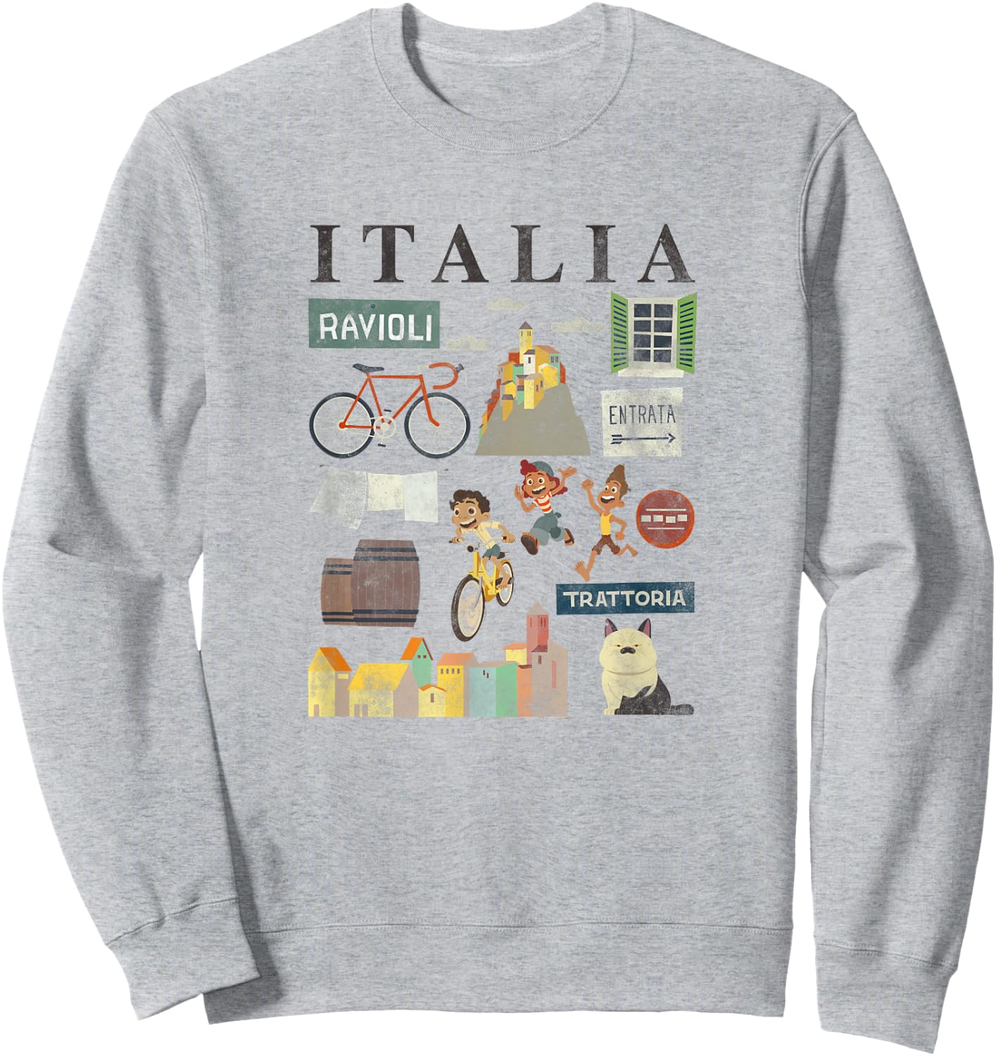 Disney Pixar Luca Italia Icons Small Sweatshirt - Sweatshirt | Ash