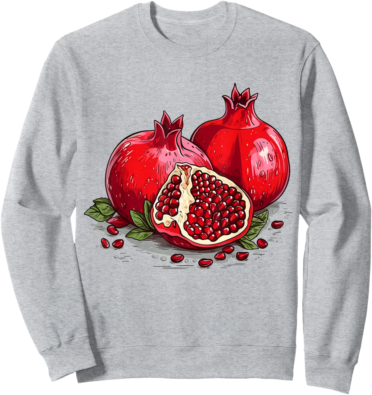 Retro Style Pomegranate Sweatshirt - Sweatshirt | Ash
